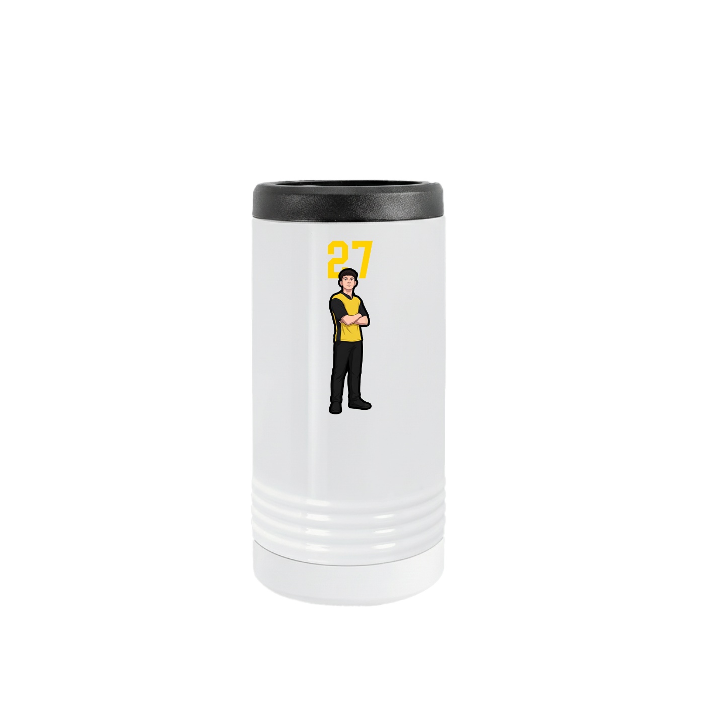 Slim Beverage Holder — Number Top in White