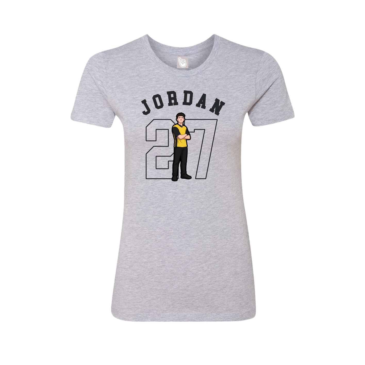 Fitted Women's Tee — Shirsey Arch in Grey