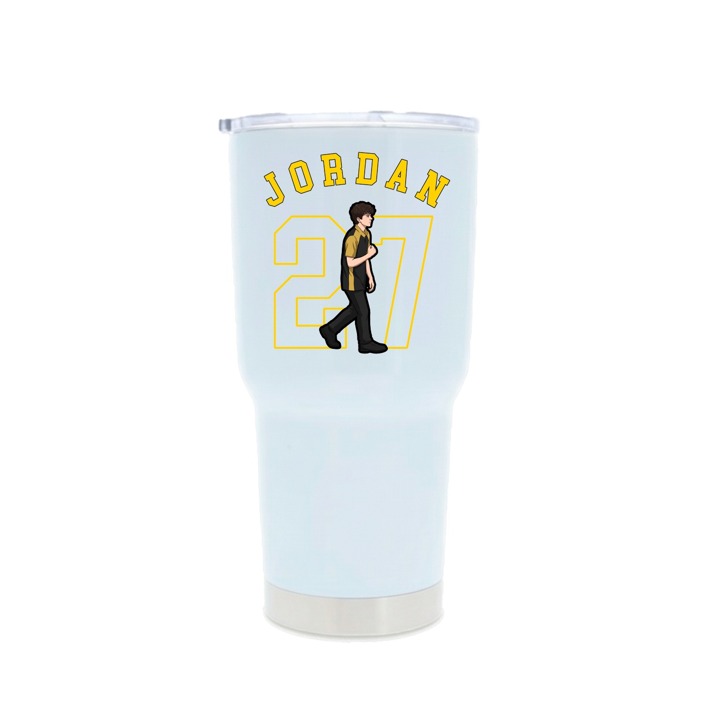 30oz Stainless Steel Tumbler — Shirsey Arch in White