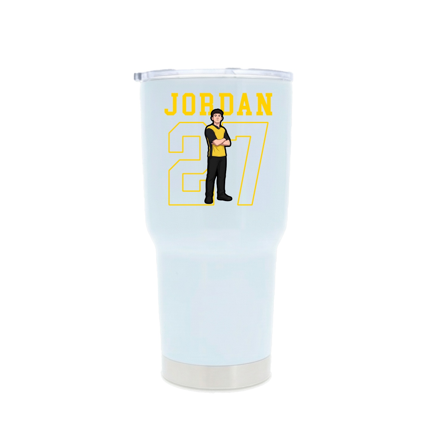 30oz Stainless Steel Tumbler — Shirsey in White