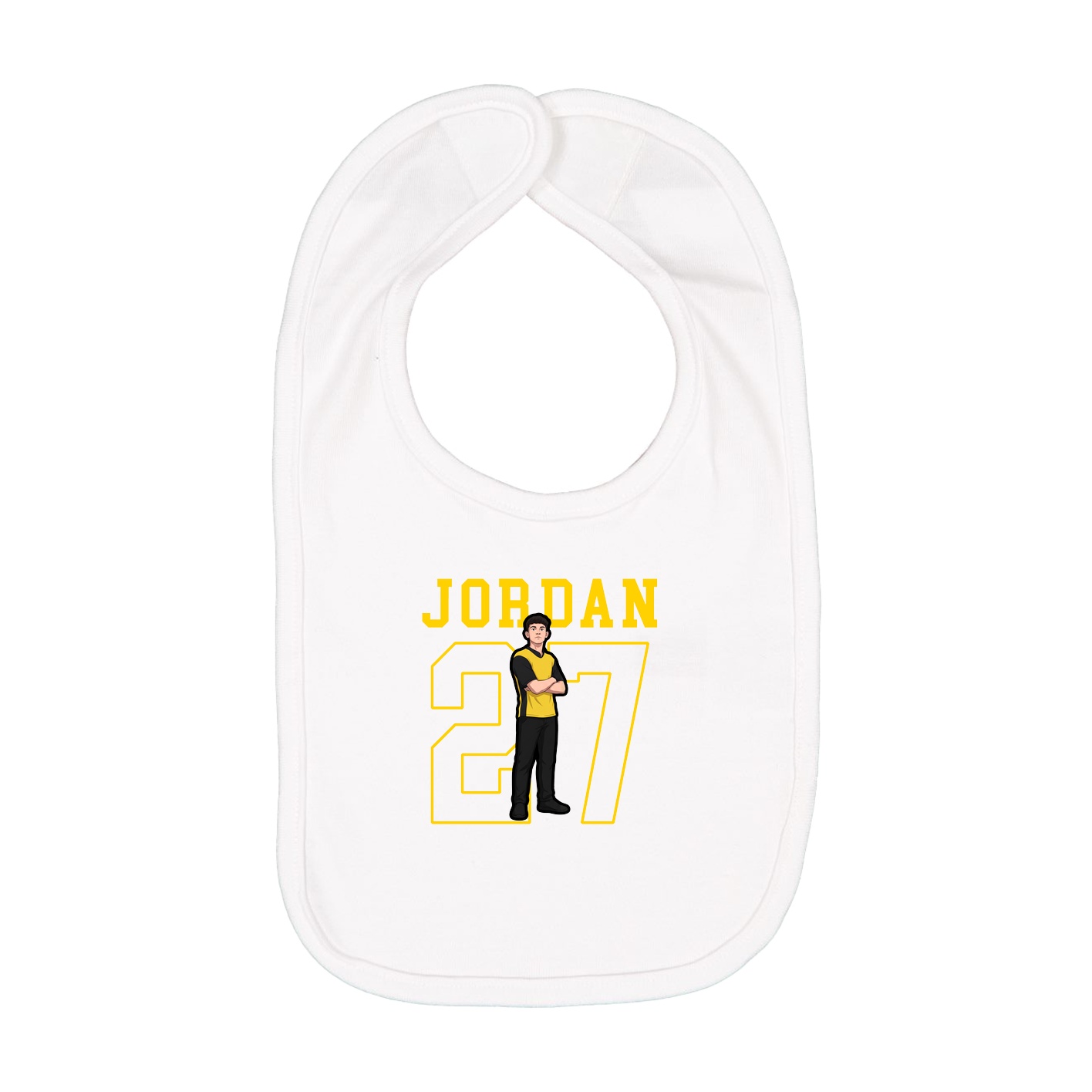 Infant Bib — Shirsey in White
