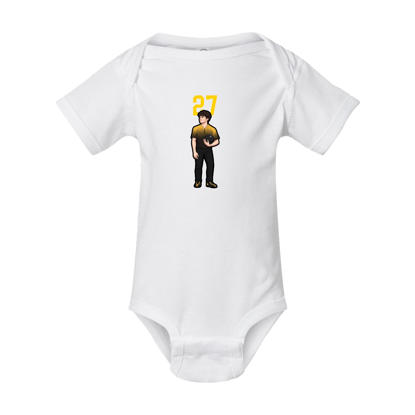 Baby Onesie — Number Top in White