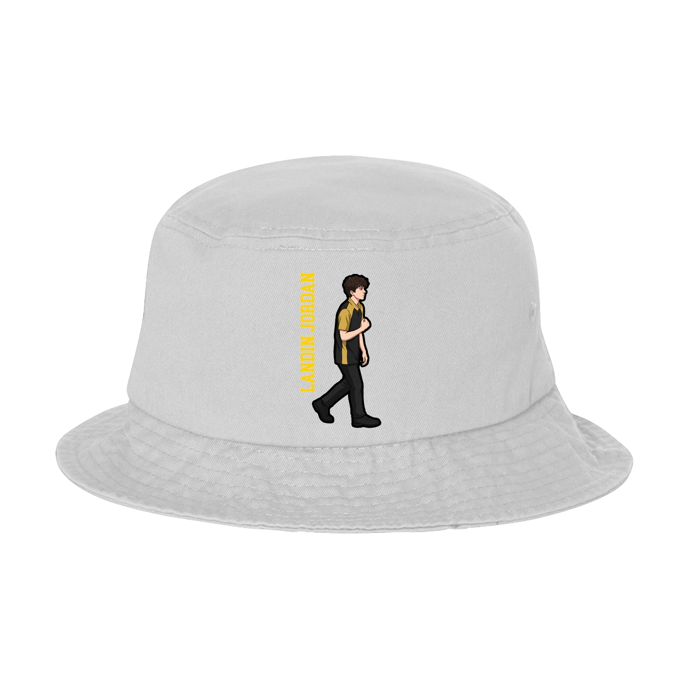 Bucket Cap — Name Vertical in White