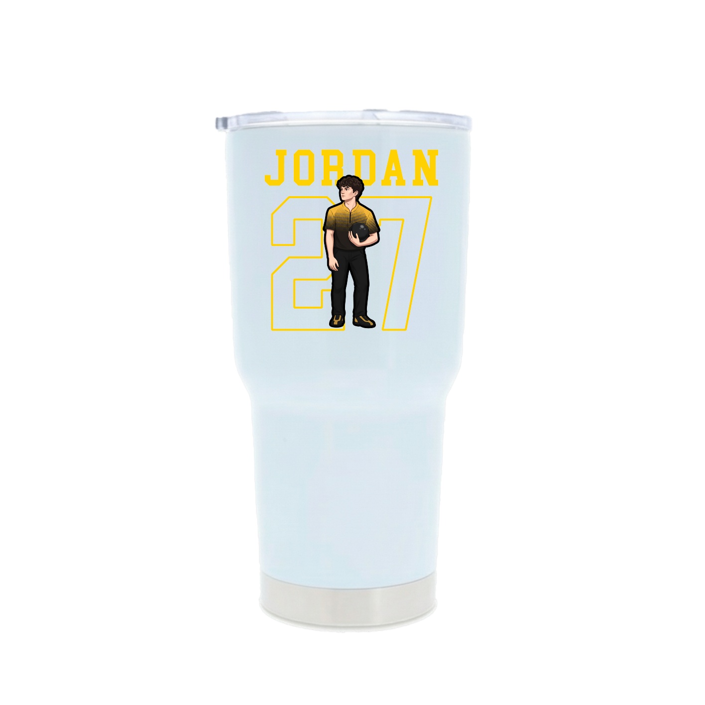 30oz Stainless Steel Tumbler — Shirsey in White