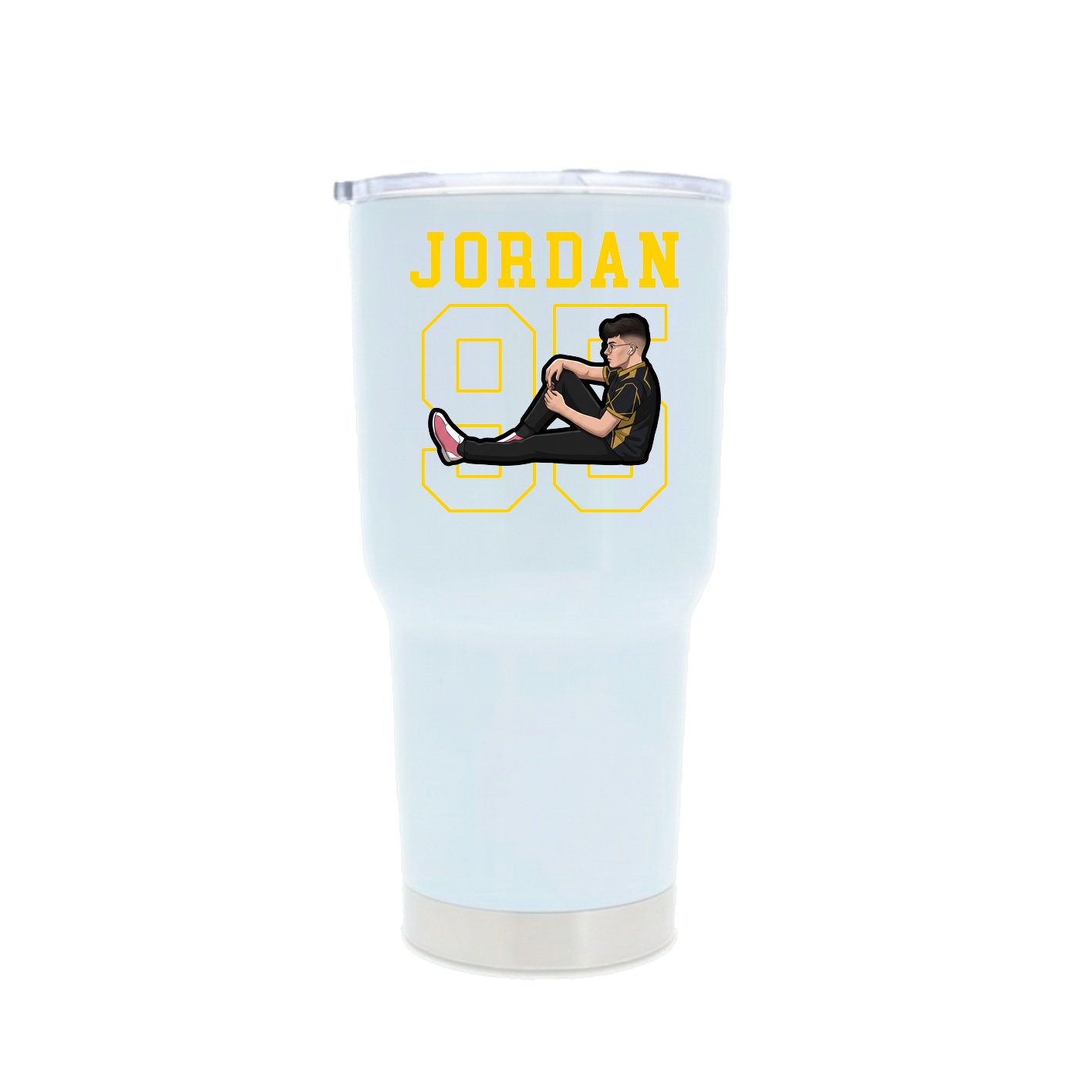 30oz Stainless Steel Tumbler — Shirsey in White