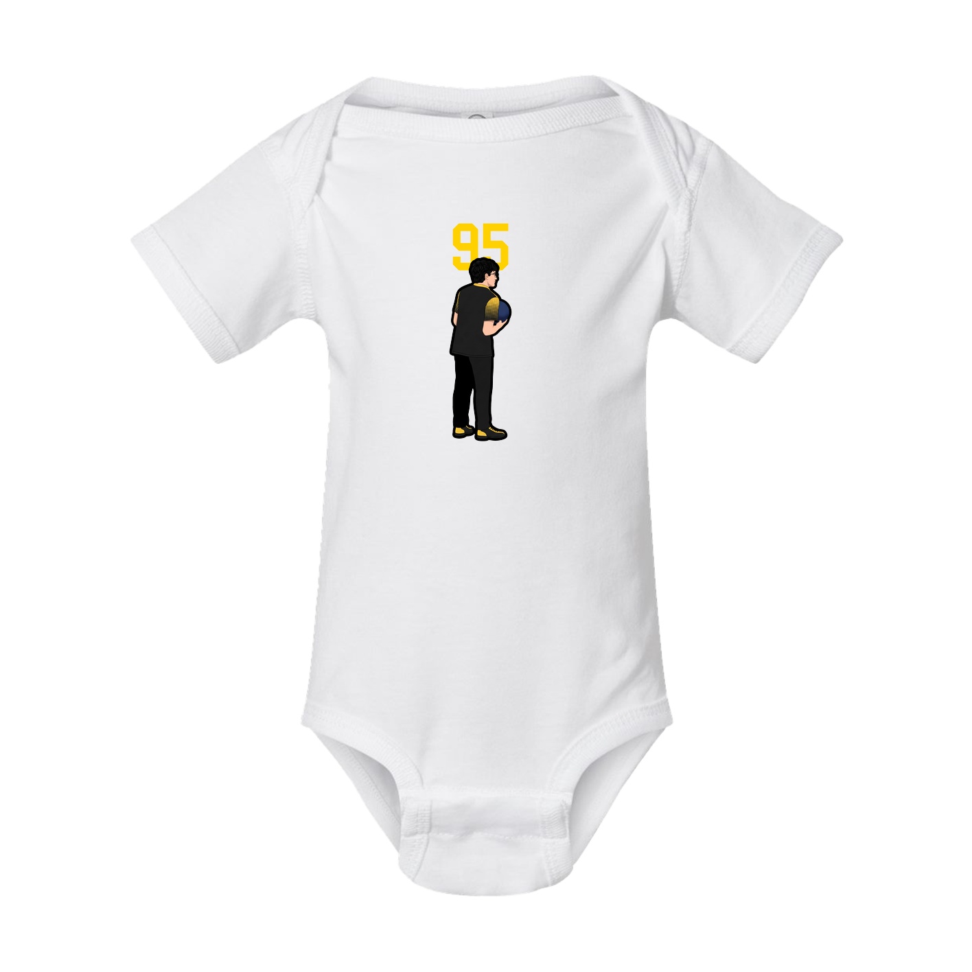 Baby Onesie — Number Top in White