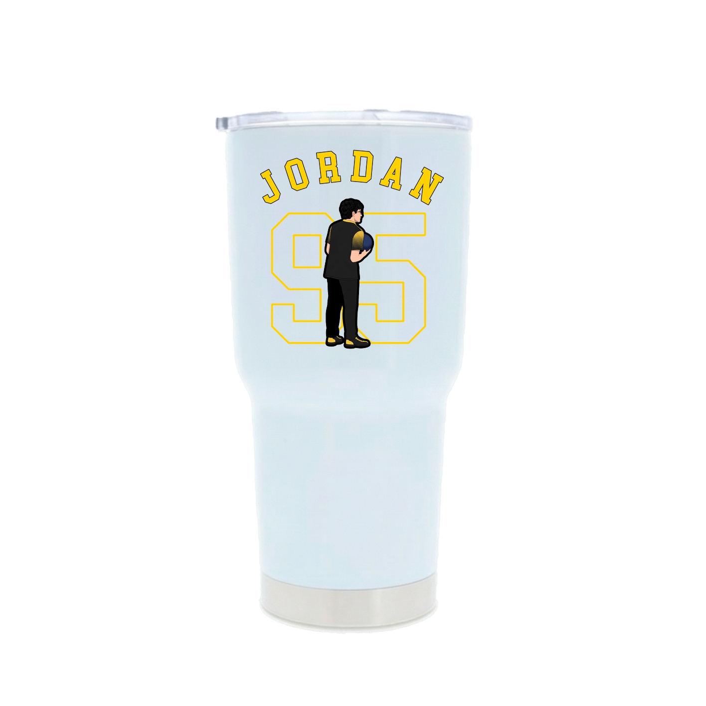30oz Stainless Steel Tumbler — Shirsey Arch in White