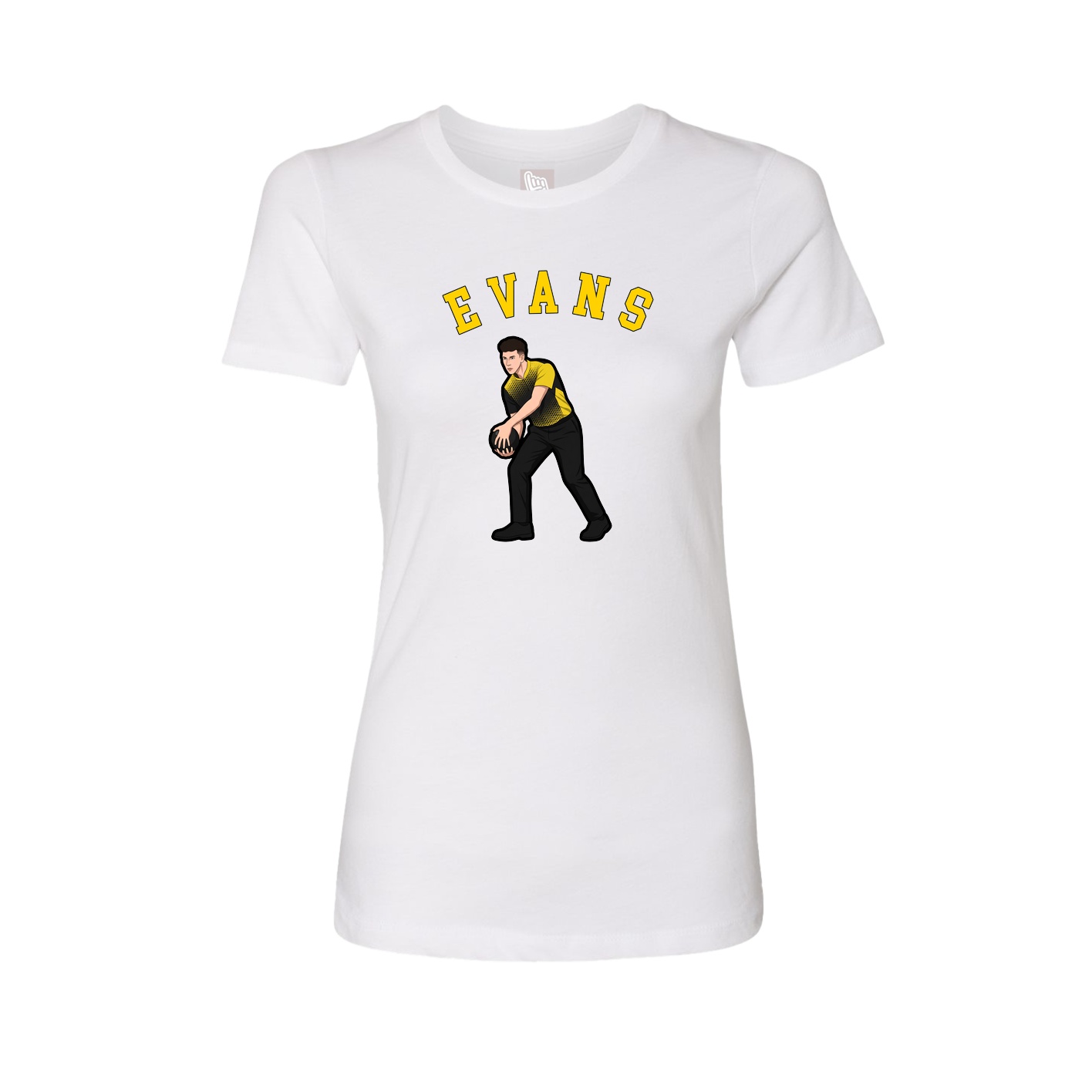 Fitted Women's Tee — Shirsey Arch in White