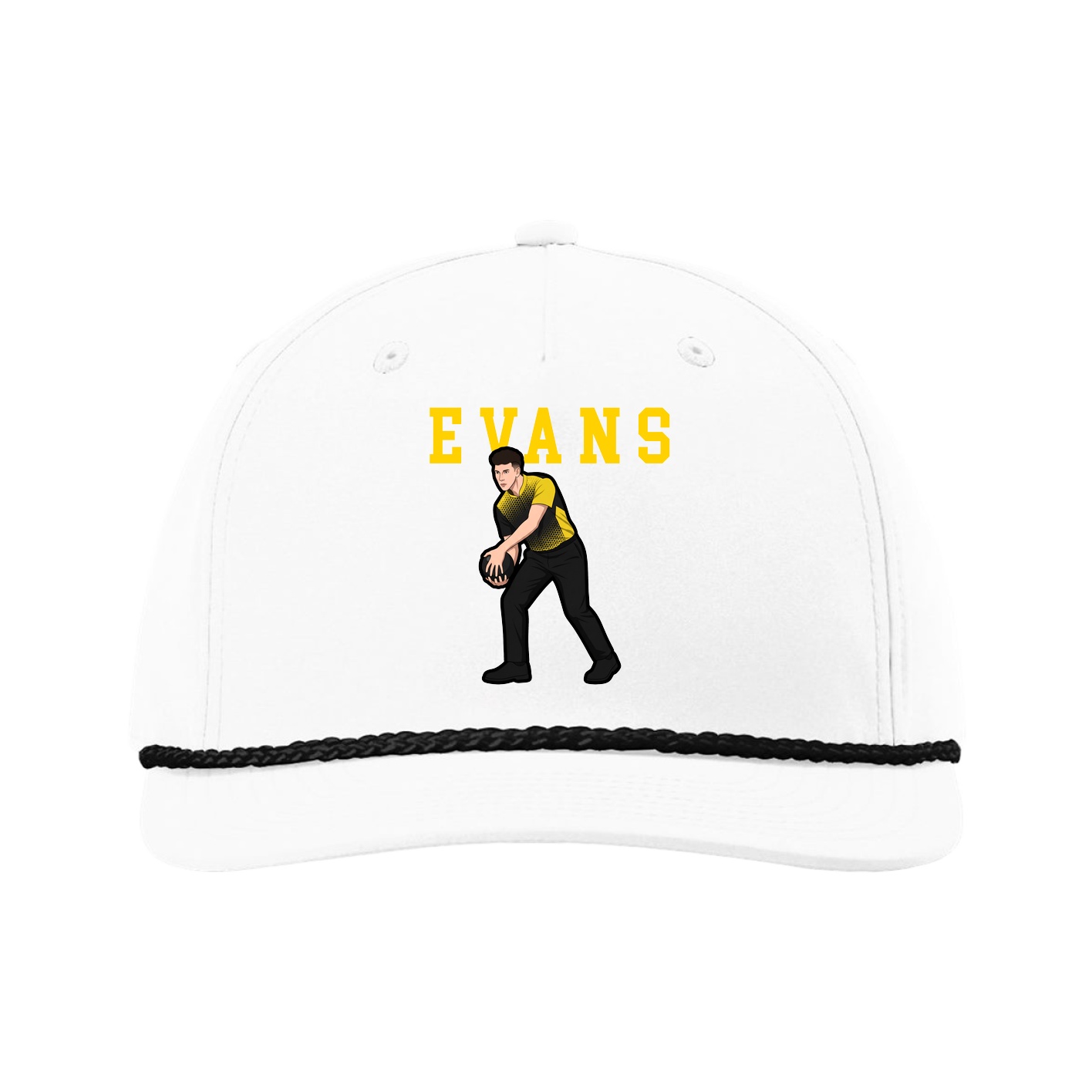 Five-Panel Classic Rope Cap — Shirsey in White