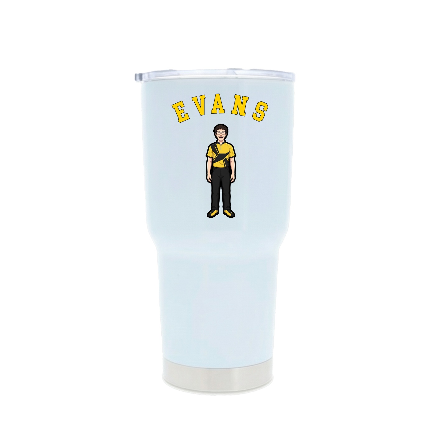 30oz Stainless Steel Tumbler — Shirsey Arch in White