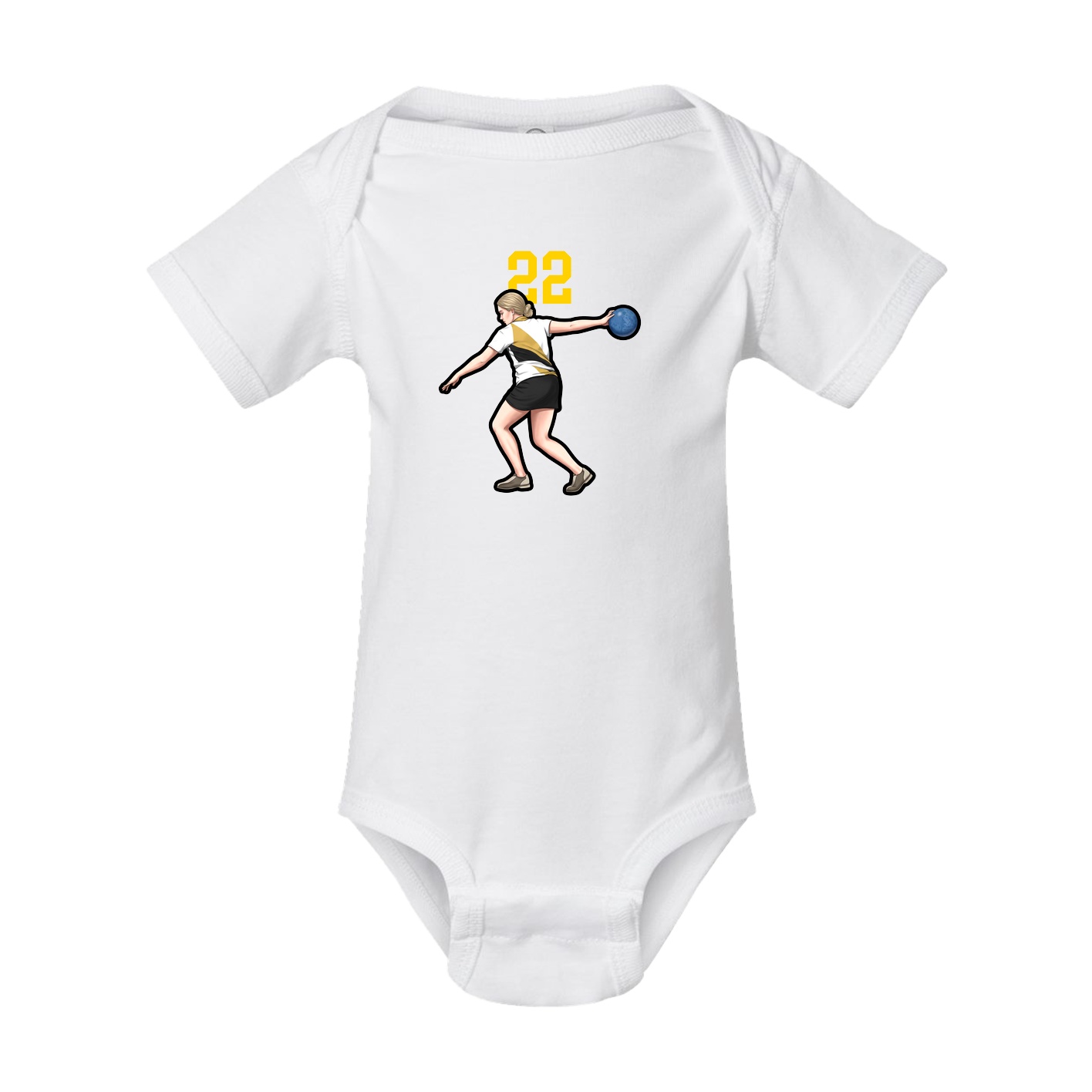 Baby Onesie — Number Top in White