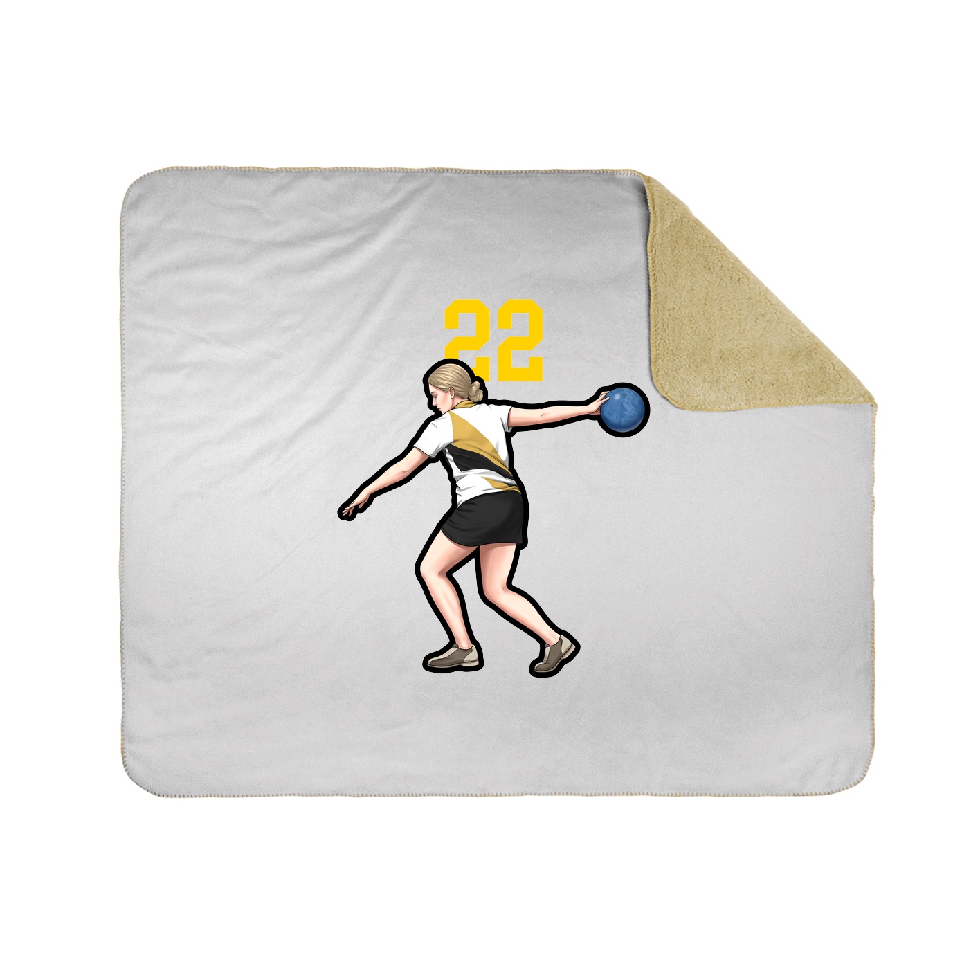 Throw Blanket — Number Top in White