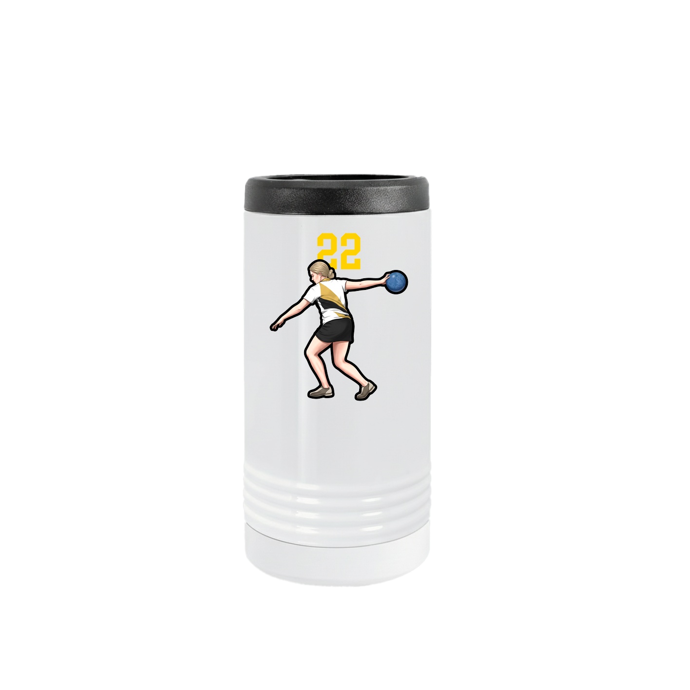 Slim Beverage Holder — Number Top in White