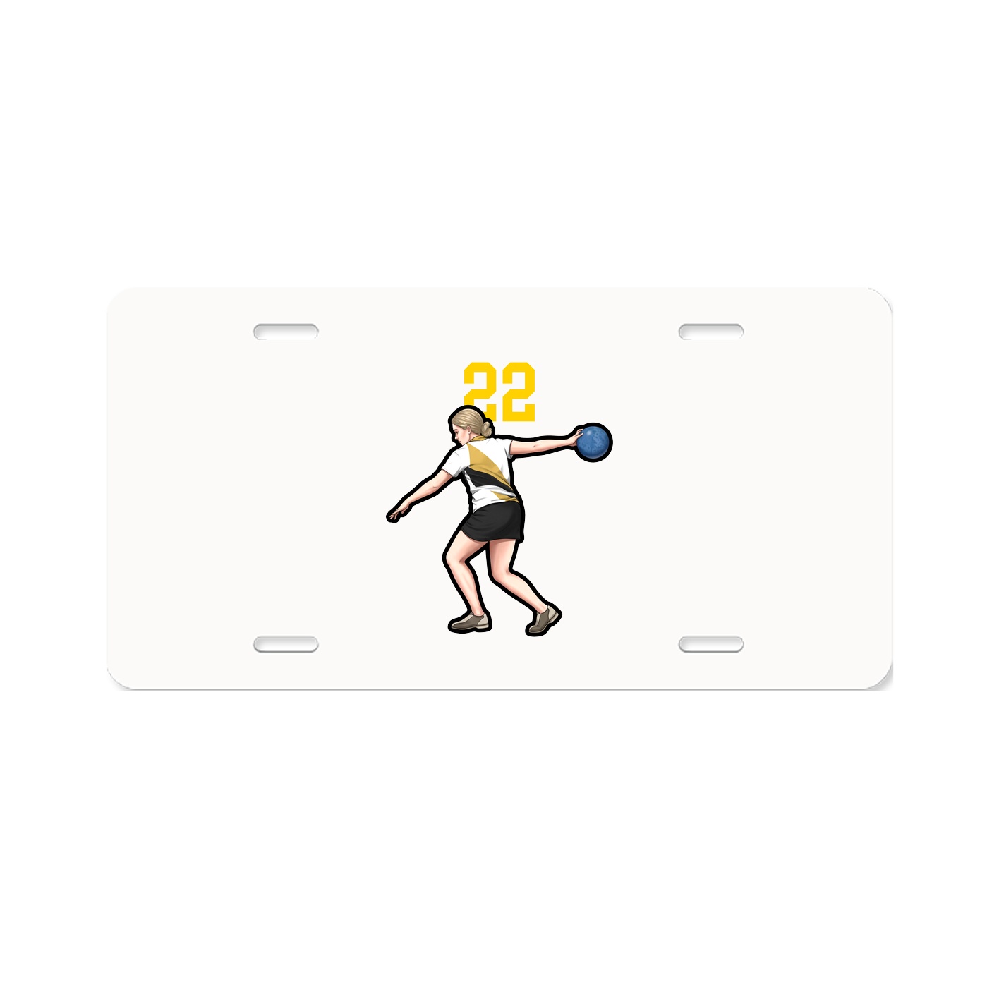 License Plate — Number Top in Classic