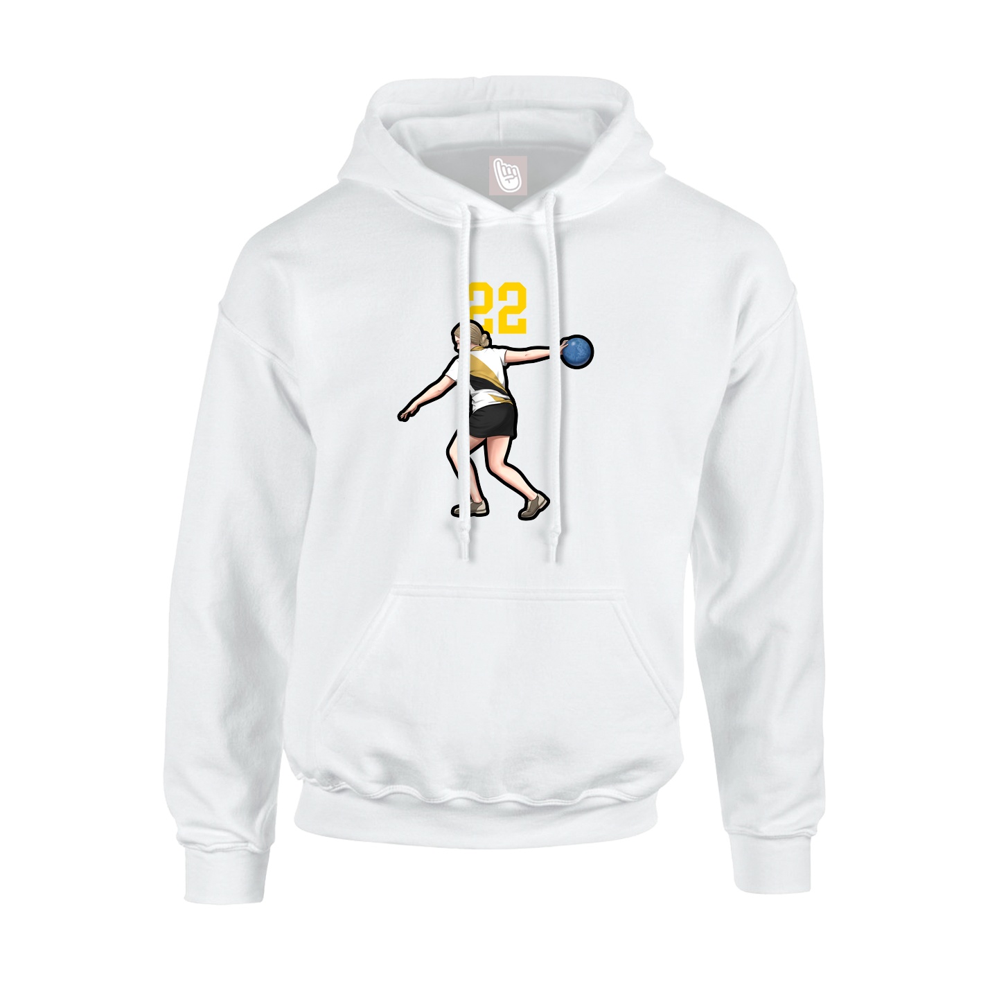 Hoodie — Number Top in White