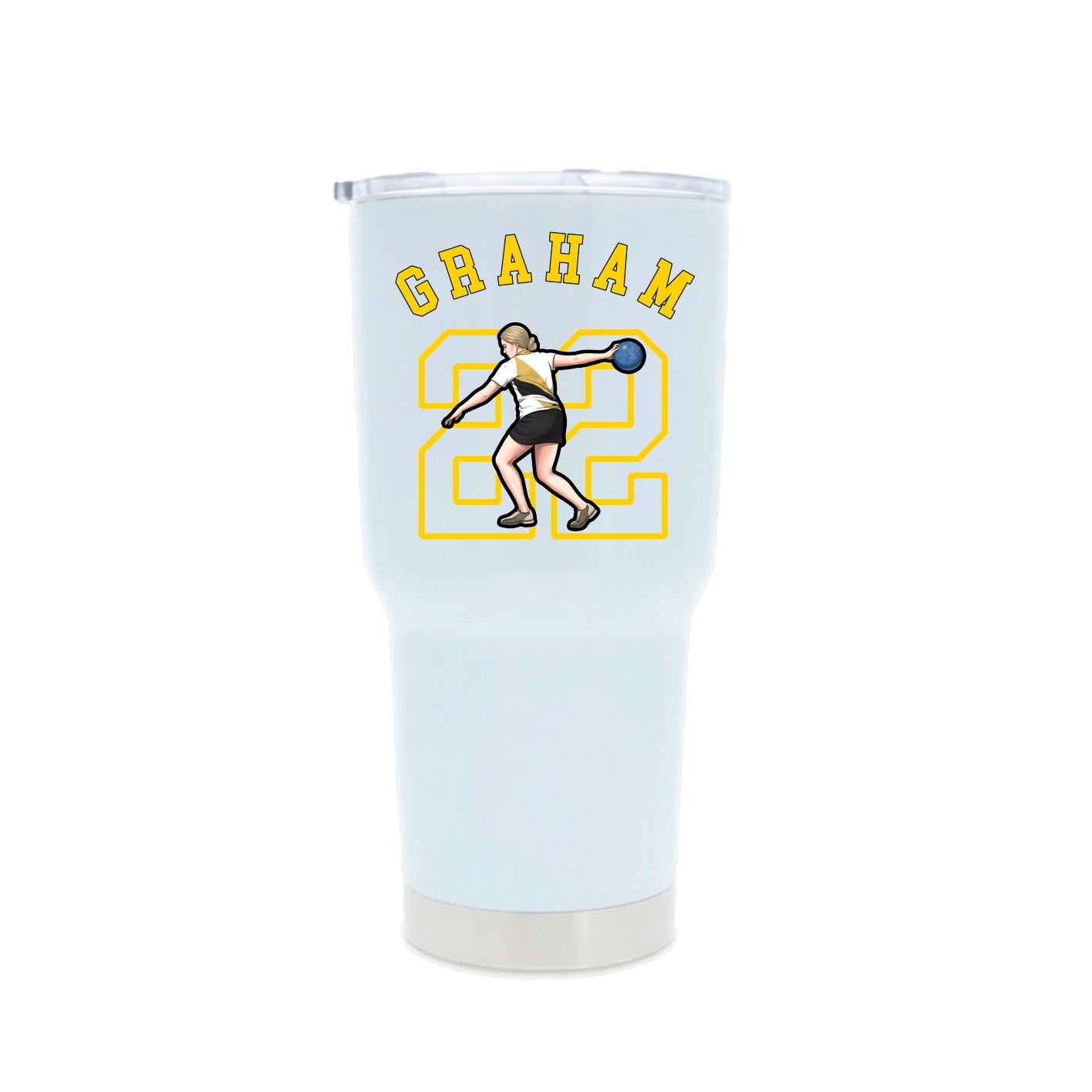30oz Stainless Steel Tumbler — Shirsey Arch in White