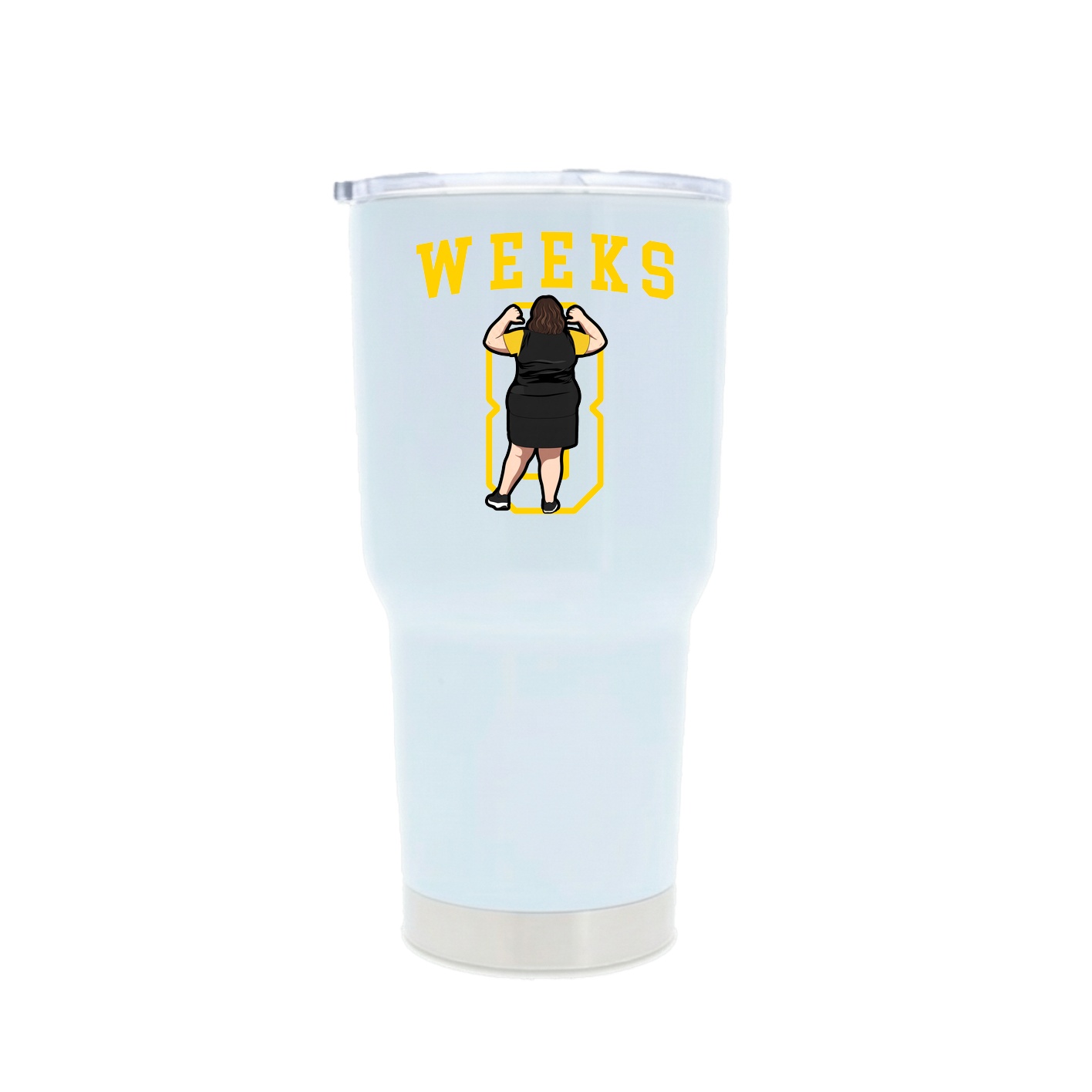 30oz Stainless Steel Tumbler — Shirsey in White