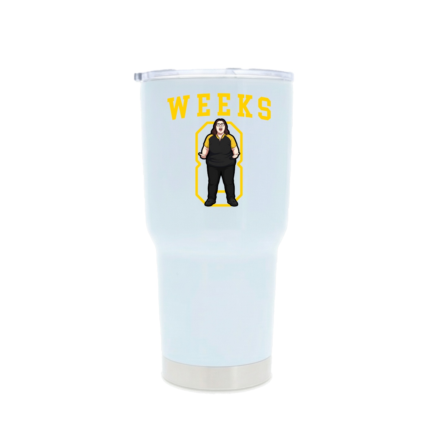 30oz Stainless Steel Tumbler — Shirsey in White