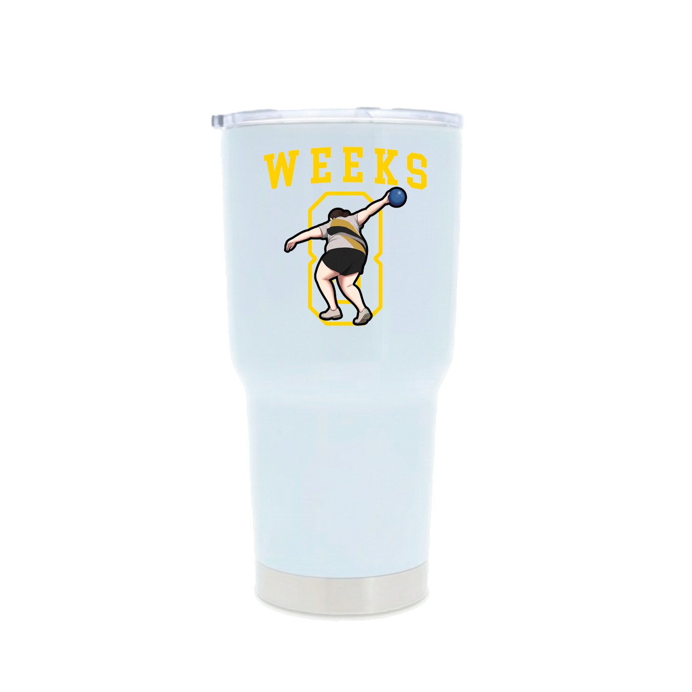 30oz Stainless Steel Tumbler — Shirsey in White