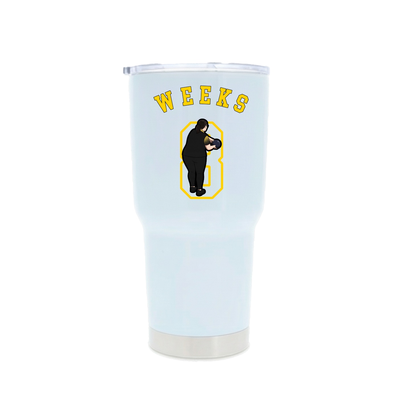 30oz Stainless Steel Tumbler — Shirsey Arch in White