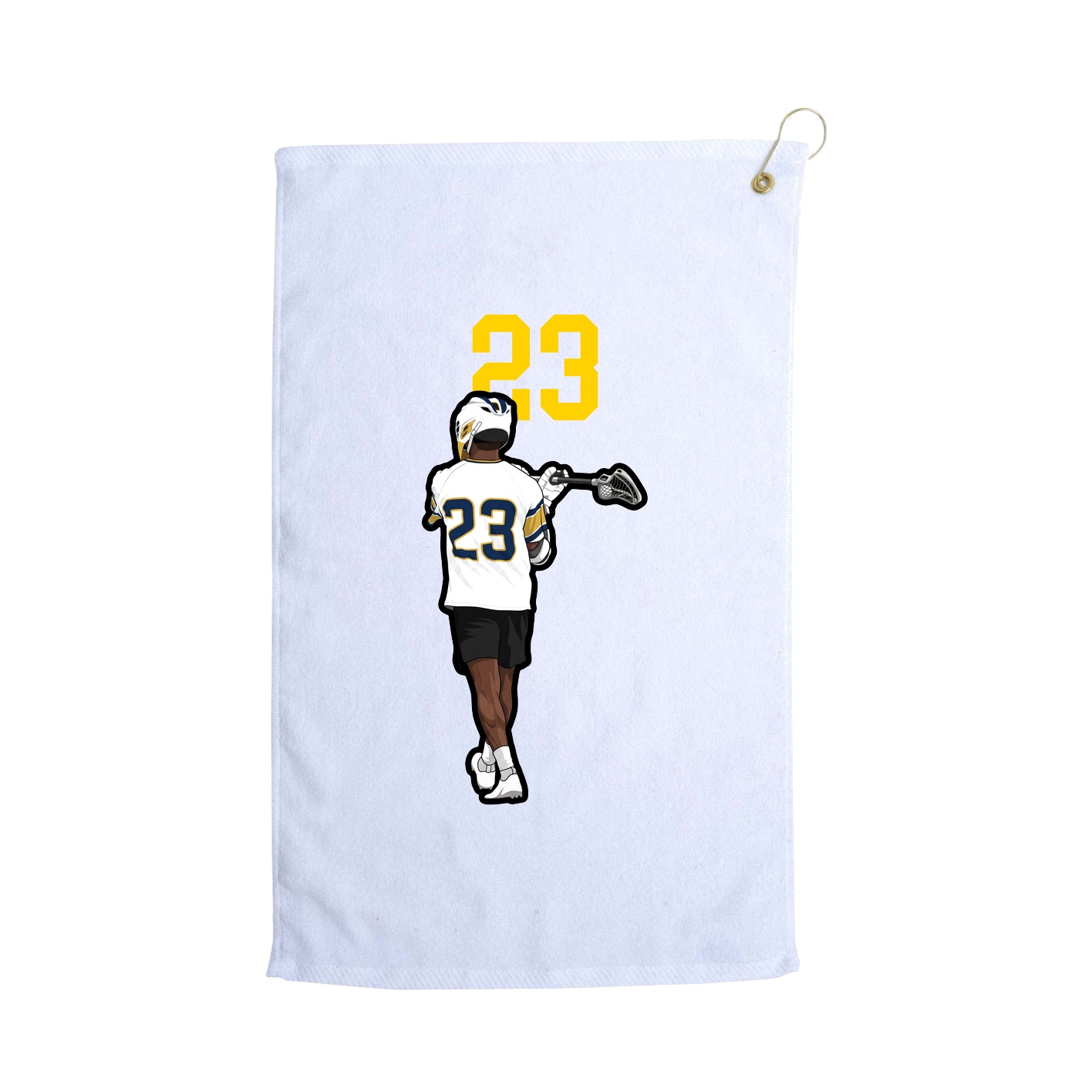 Golf Towel — Number Top in White