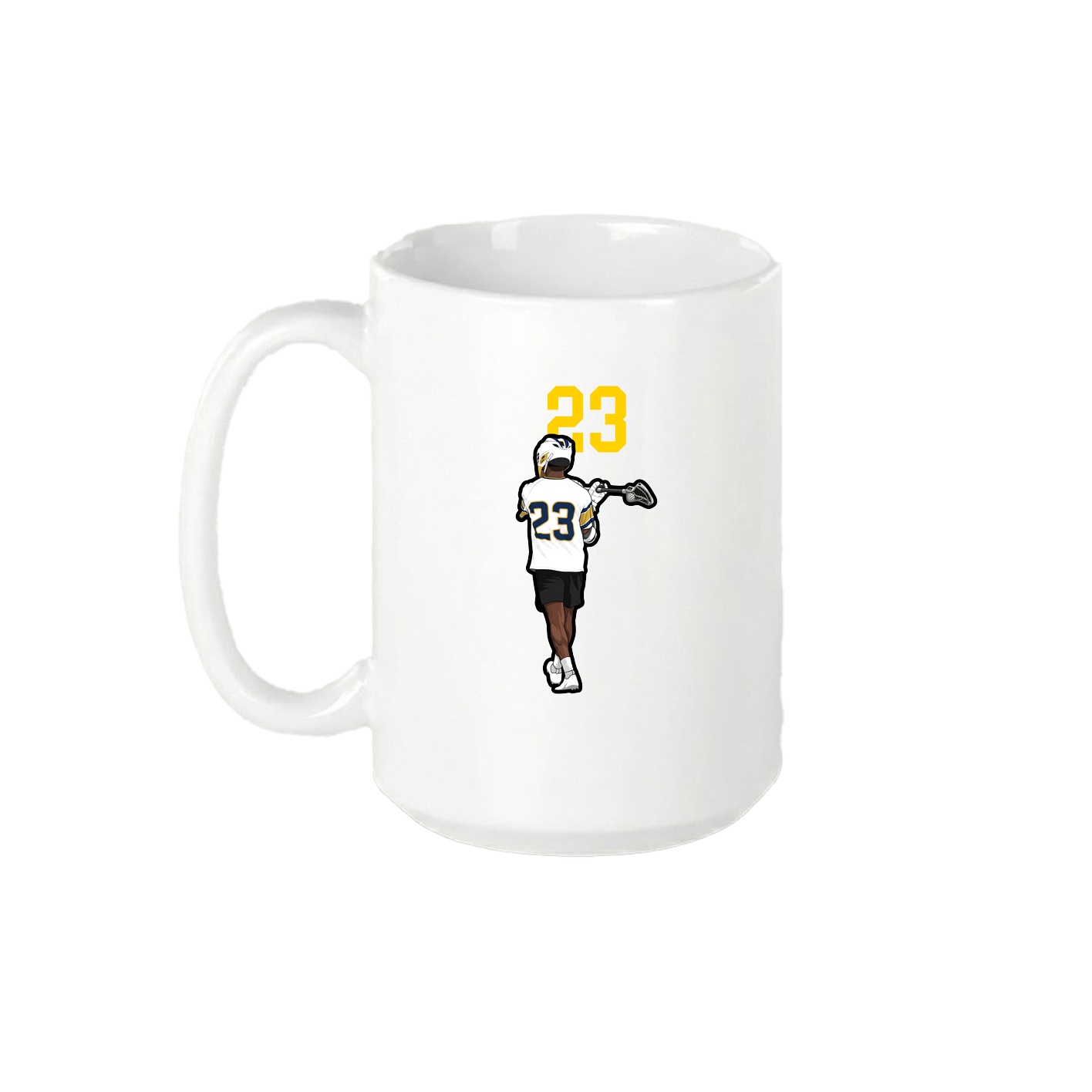 15oz Coffee Mug — Number Top in White
