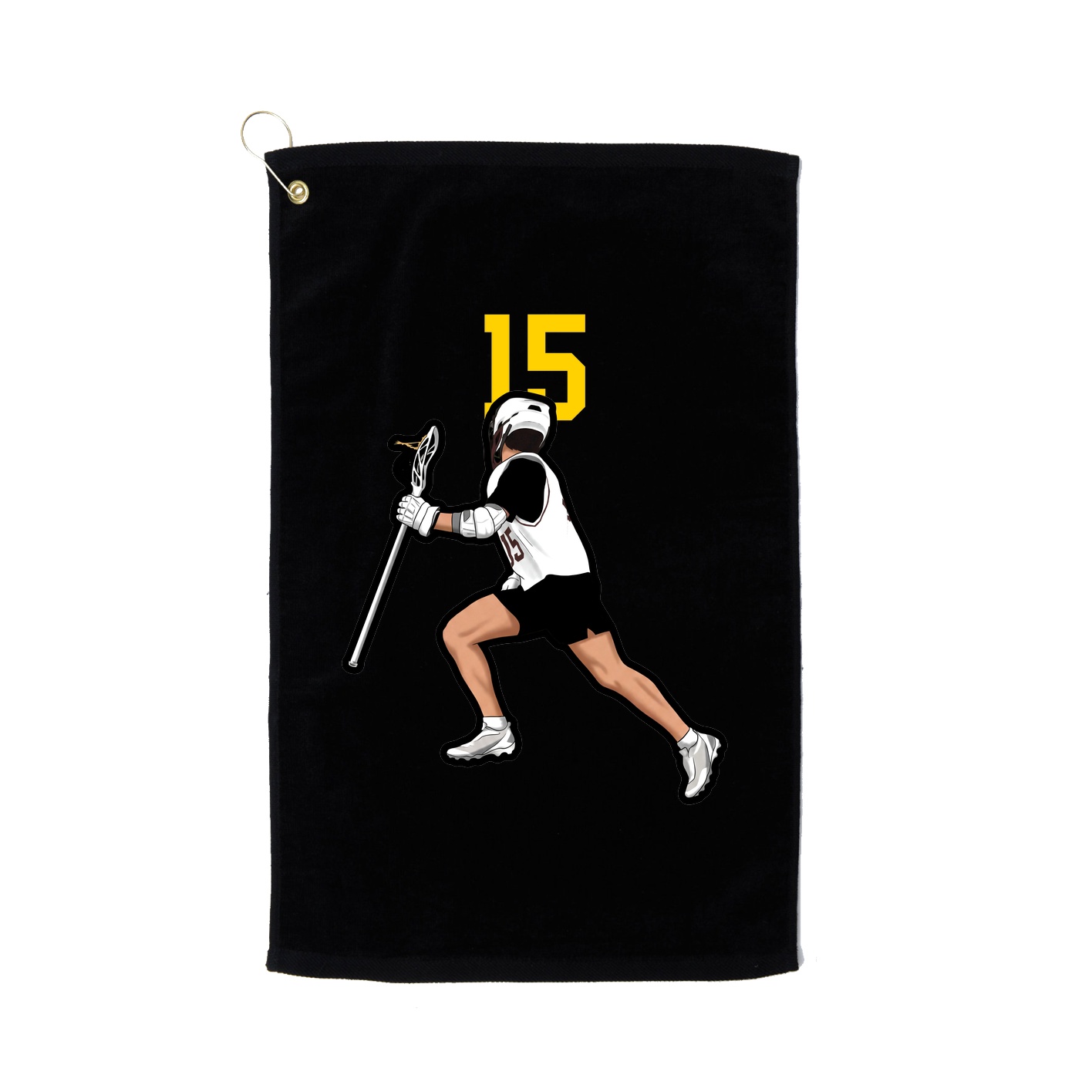 Golf Towel — Number Top in Black