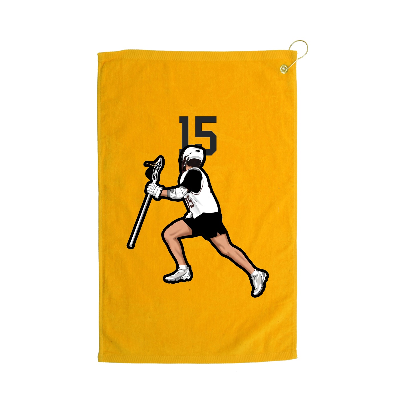 Golf Towel — Number Top in Gold