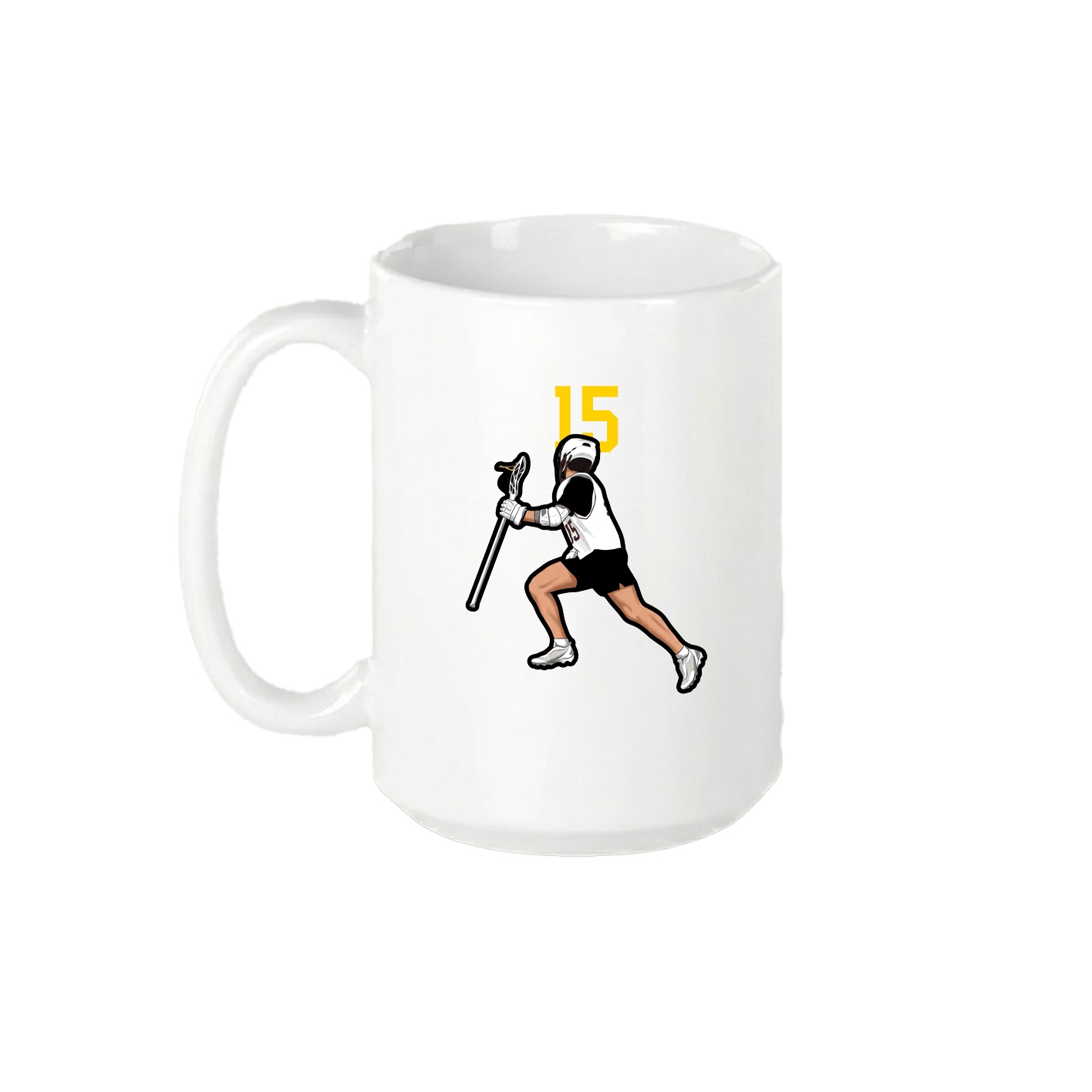 15oz Coffee Mug — Number Top in White