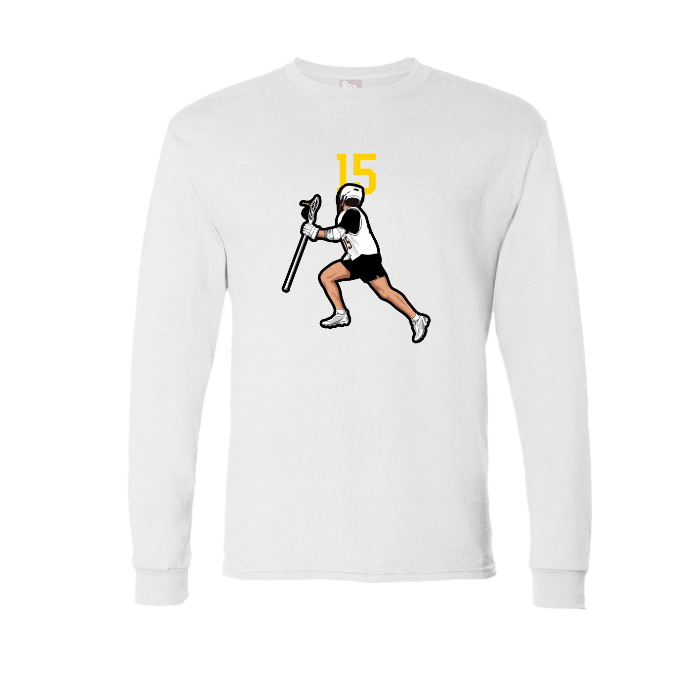 Long Sleeve Tee — Number Top in White