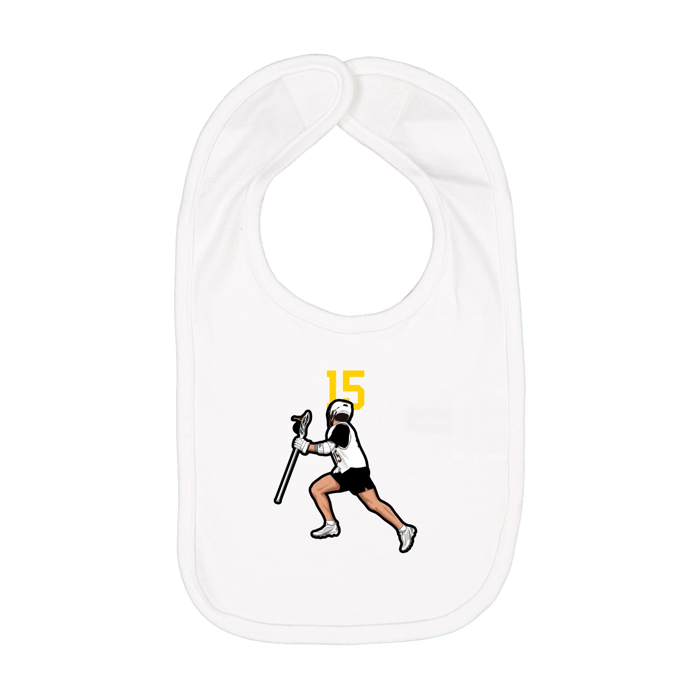 Infant Bib — Number Top in White