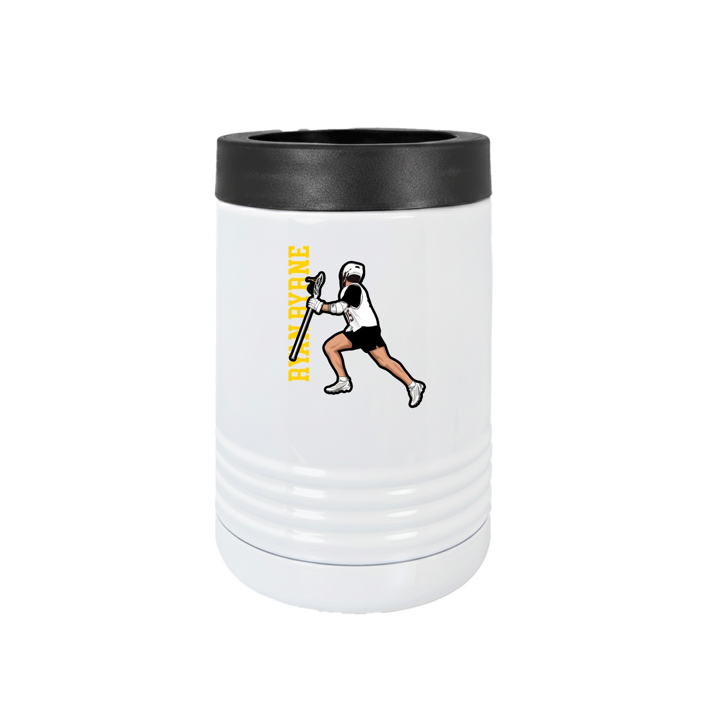Beverage Holder — Name Vertical in White