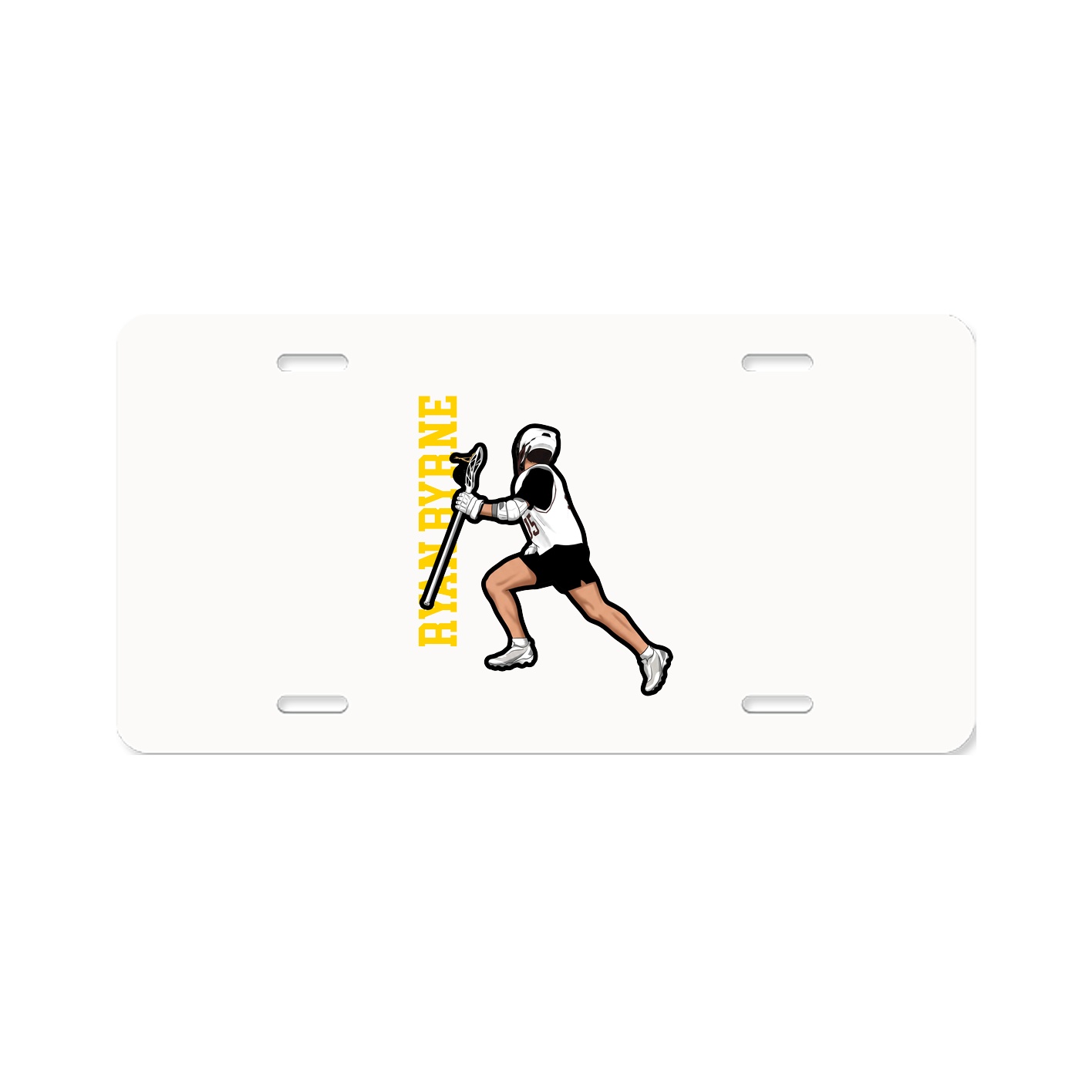 License Plate — Name Vertical in Classic