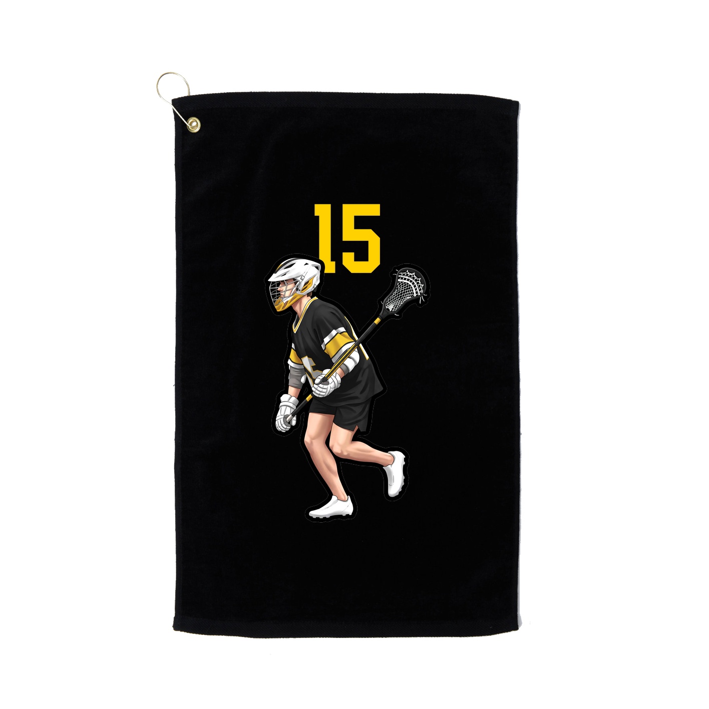 Golf Towel — Number Top in Black