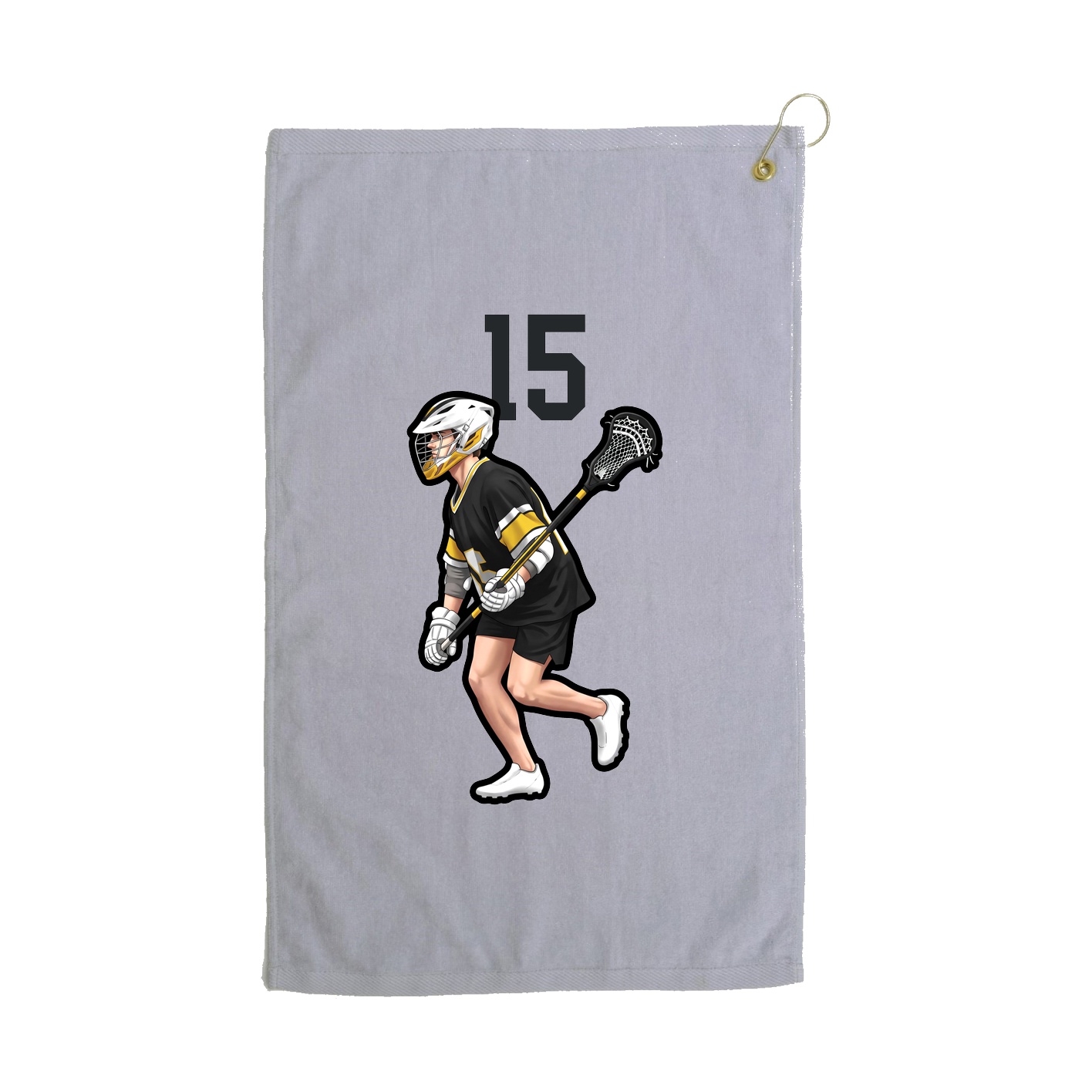 Golf Towel — Number Top in Grey