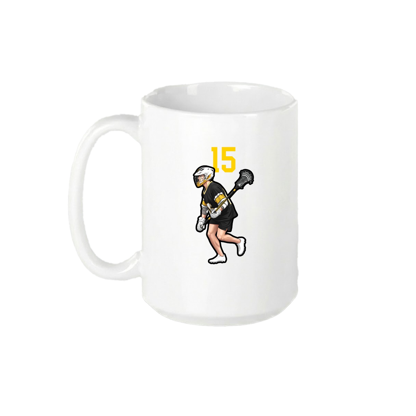 15oz Coffee Mug — Number Top in White