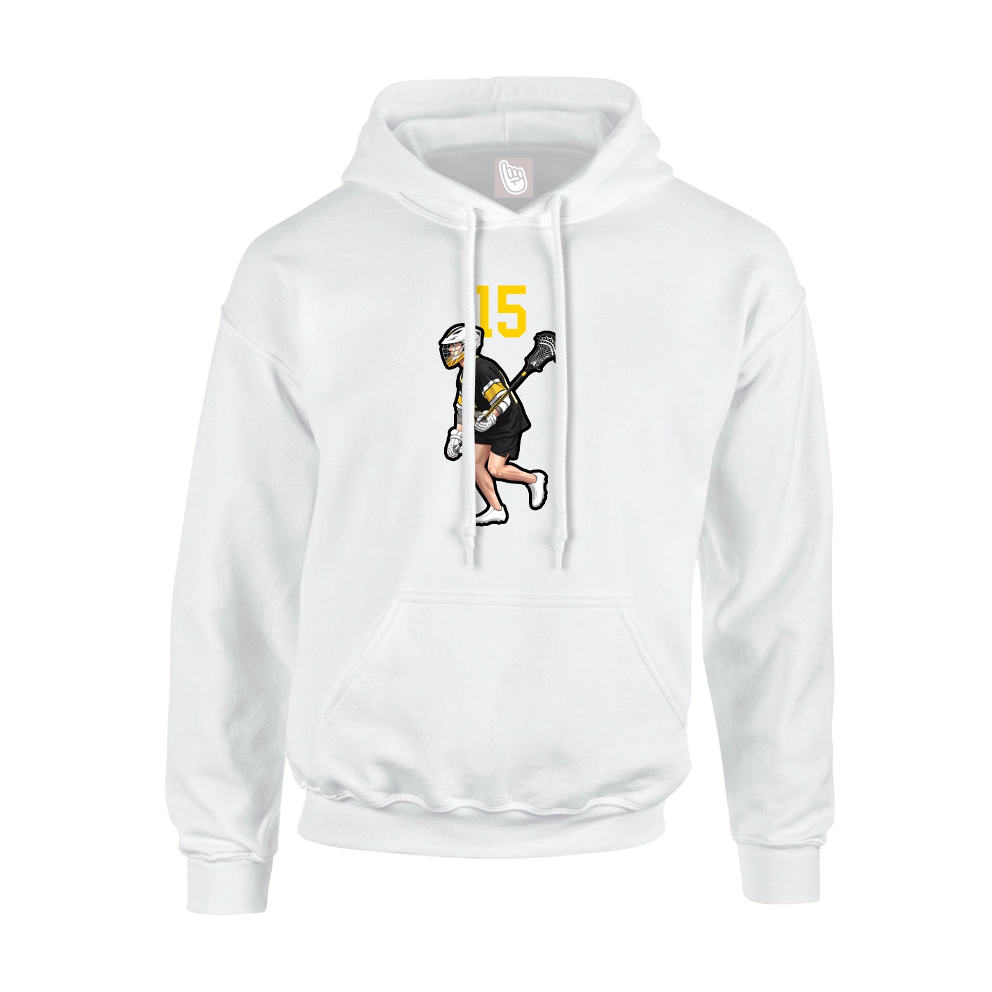 Youth Hoodie — Number Top in White