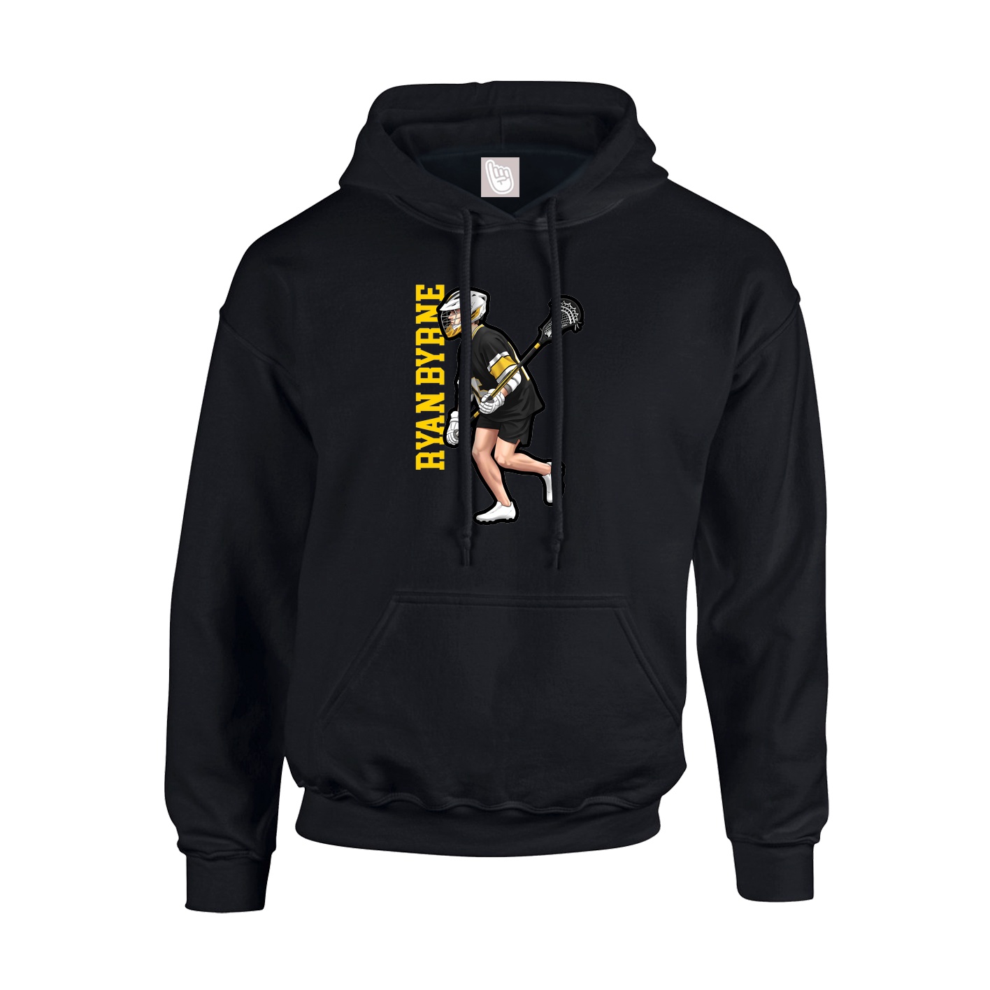 Youth Hoodie — Name Vertical in Black