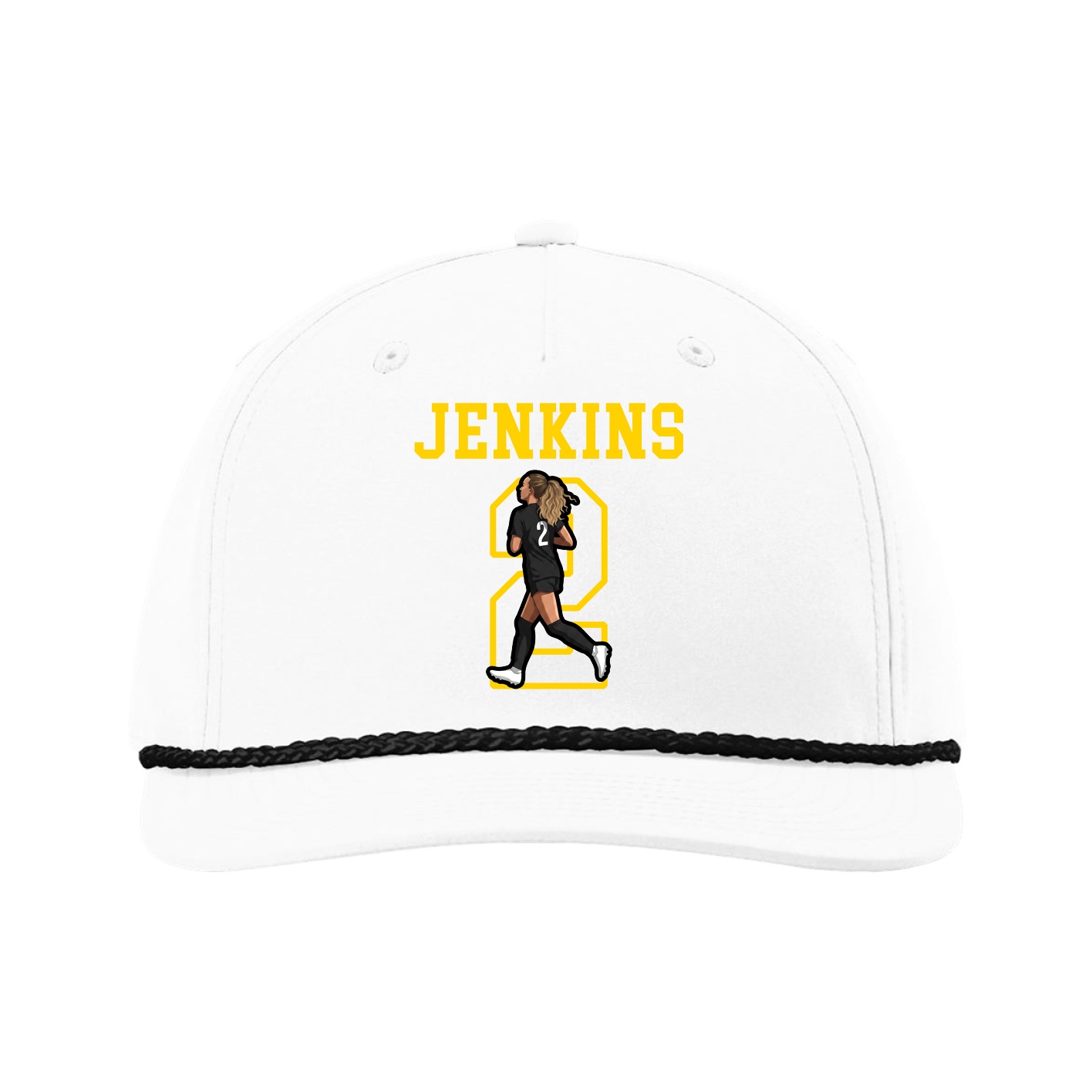 Five-Panel Classic Rope Cap — Shirsey in White