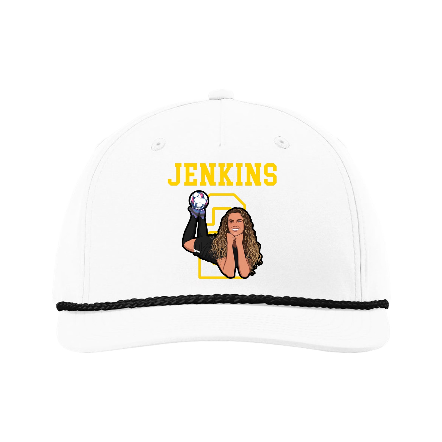 Five-Panel Classic Rope Cap — Shirsey in White