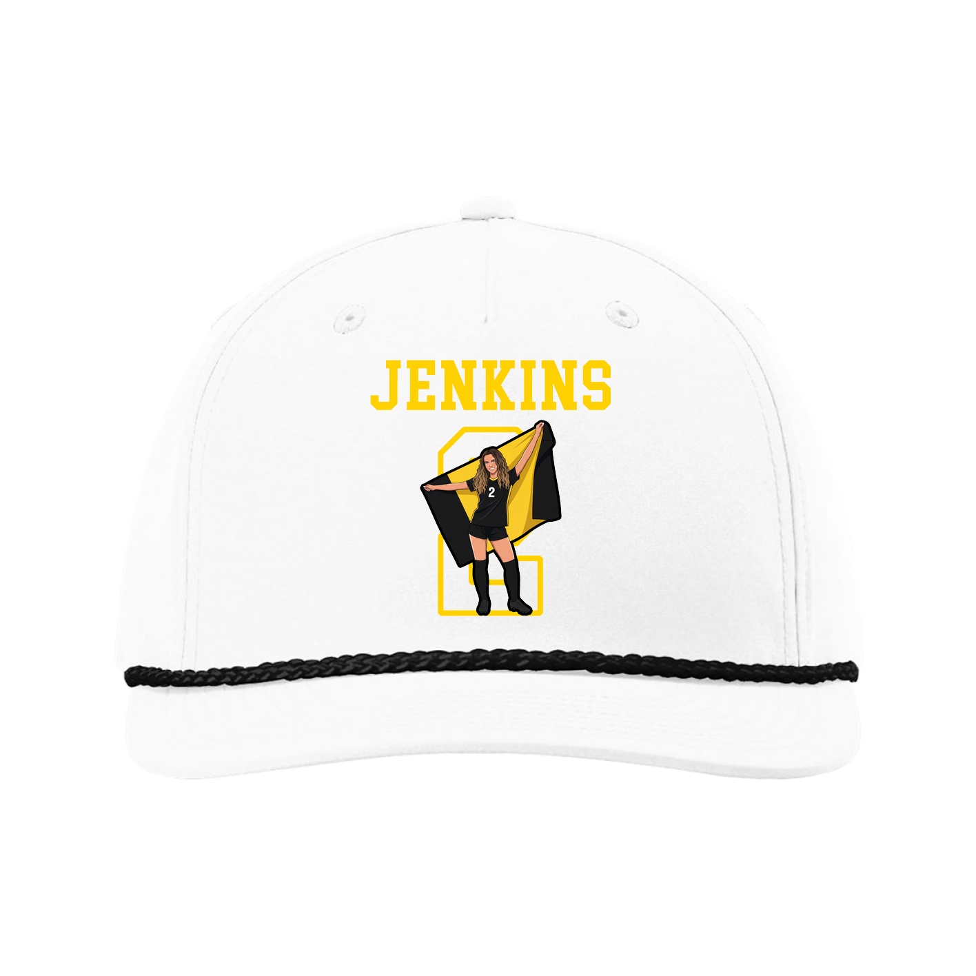 Five-Panel Classic Rope Cap — Shirsey in White