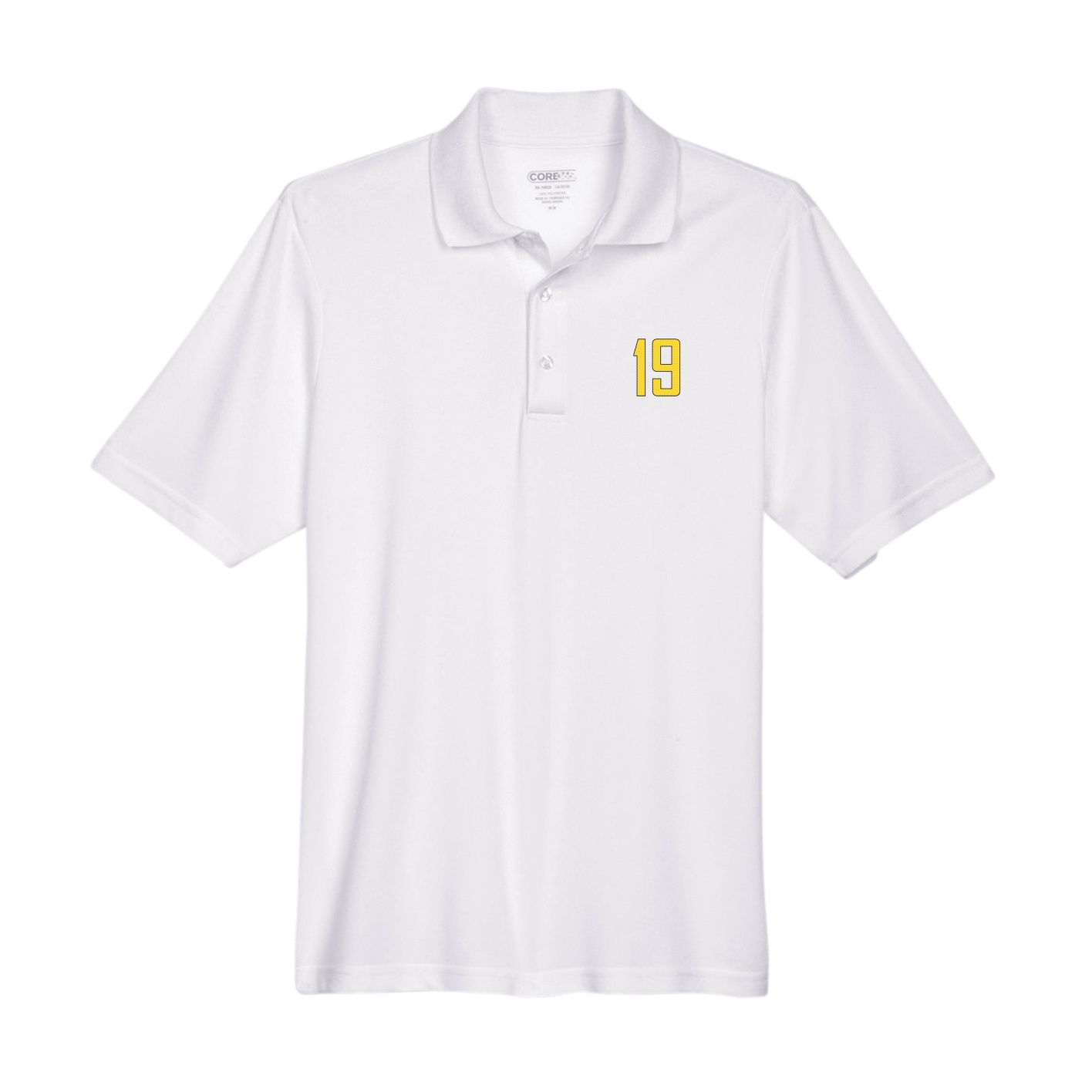 Performance Polo — Front Shirsy in White