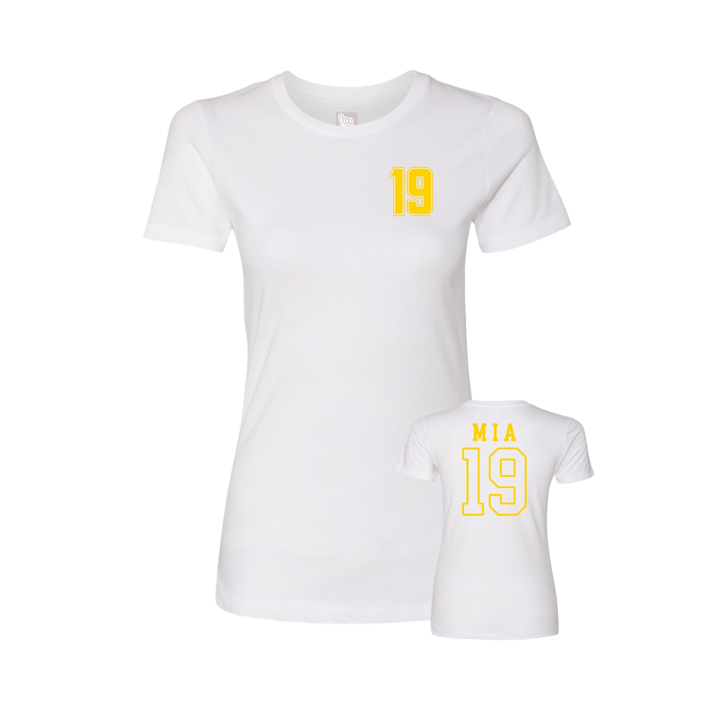 Womens Tee — Chest Back in White