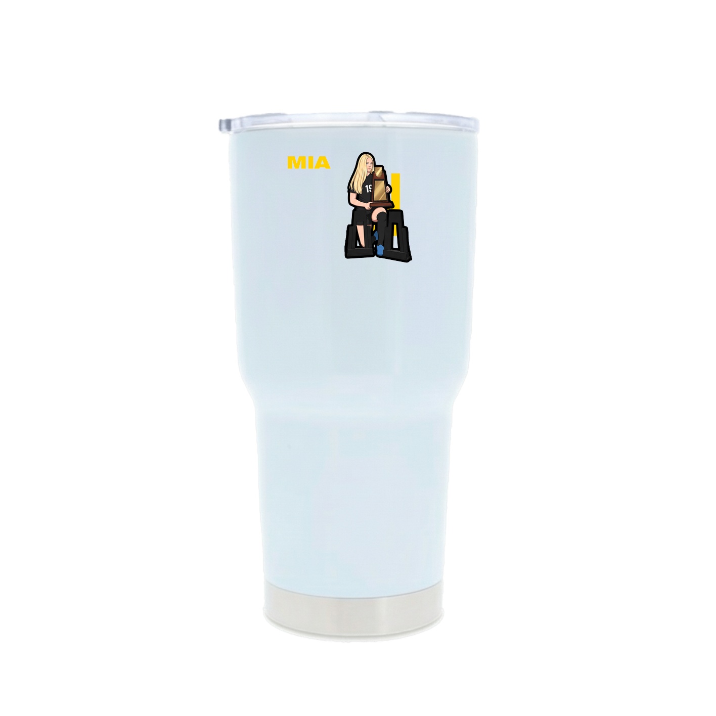 30oz Stainless Steel Tumbler — Player Name in White