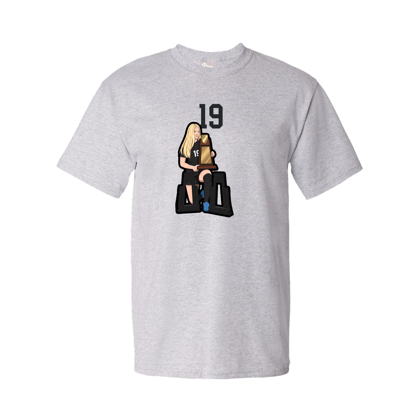 Youth Tee — Number Top in Grey