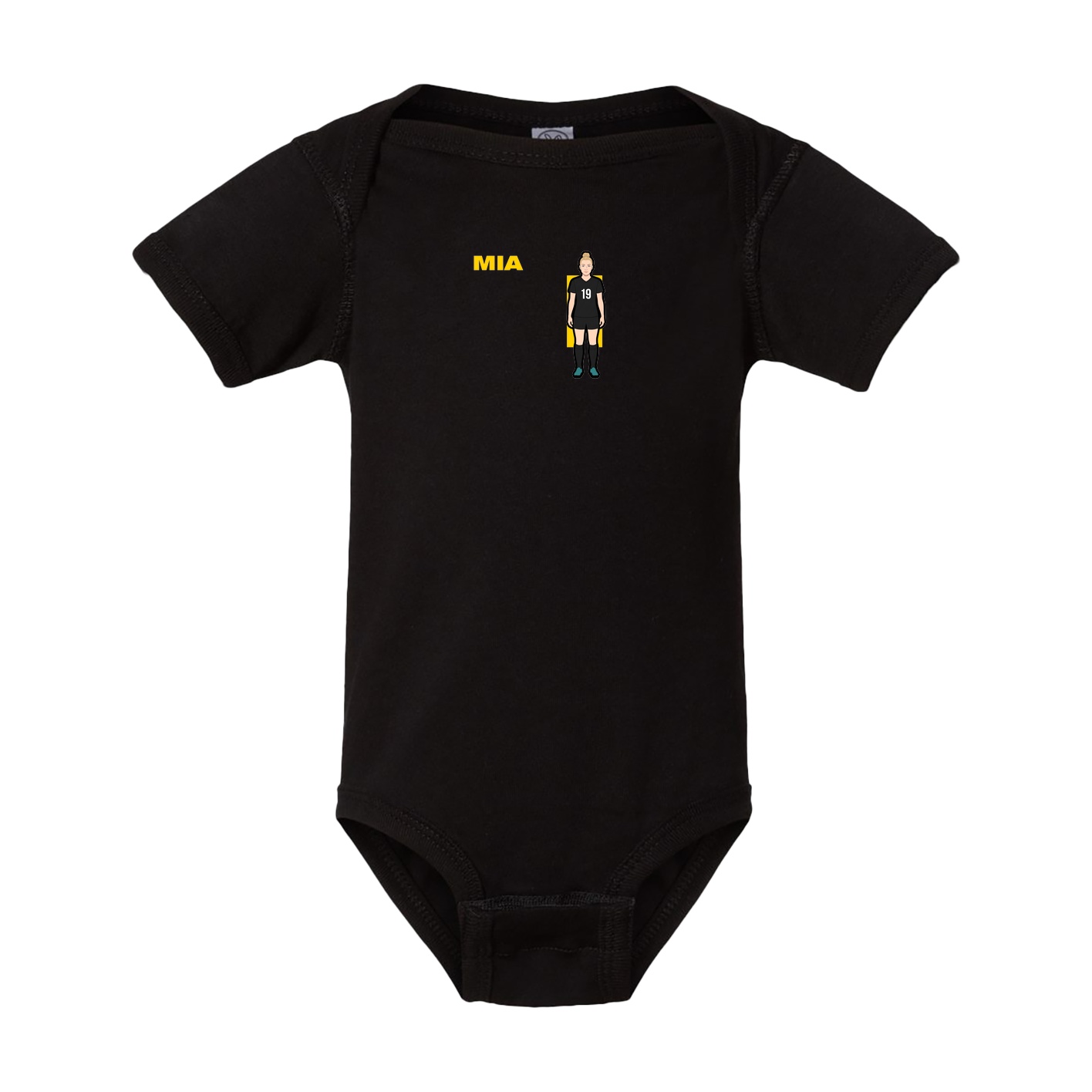 Baby Onesie — Player Name in Black