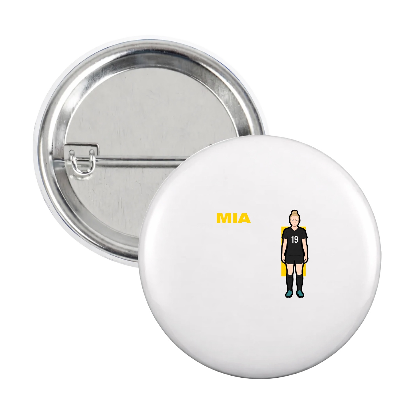 Game Day Button — Player Name in White