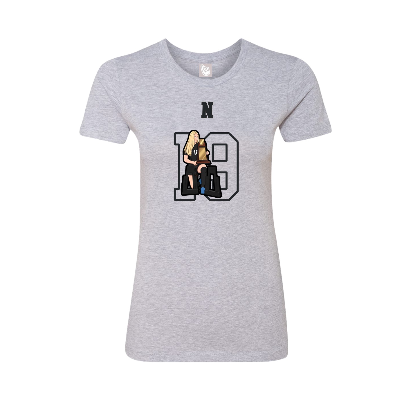 Fitted Women's Tee — Shirsey Arch in Grey