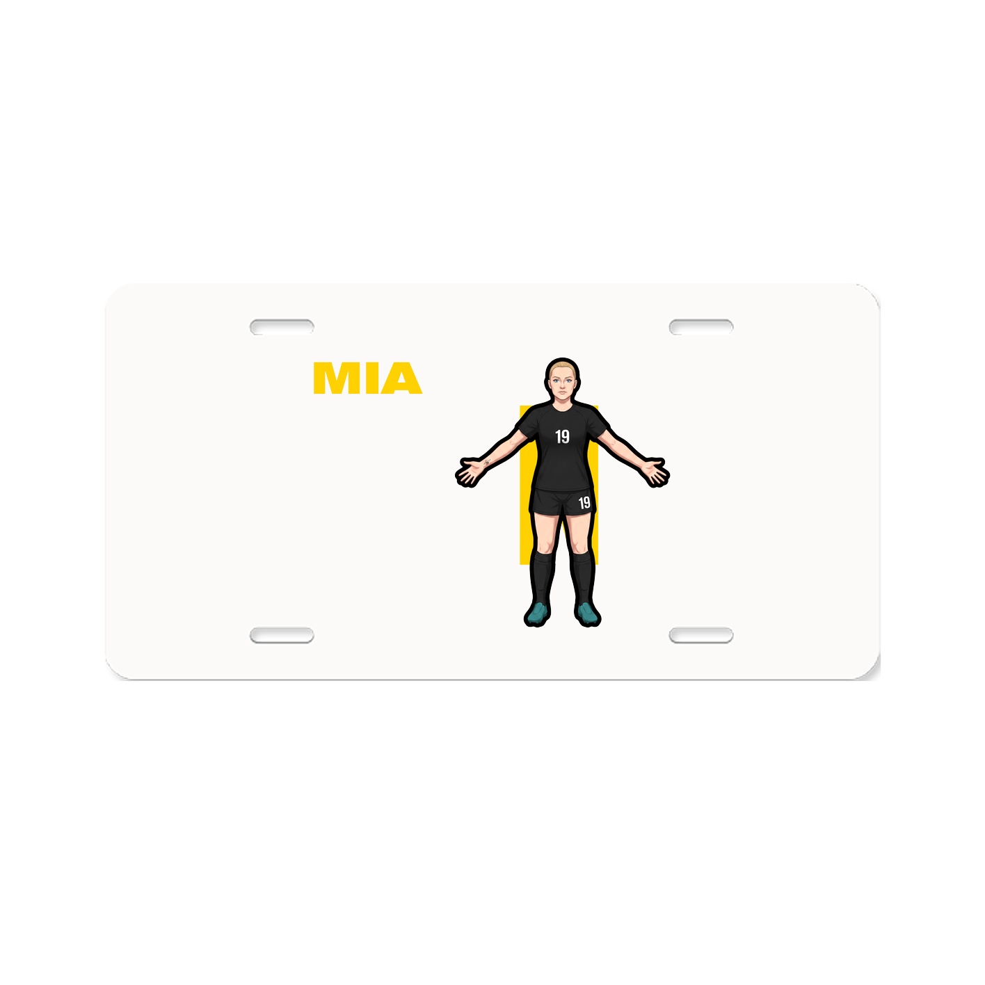 License Plate — Player Name in Classic