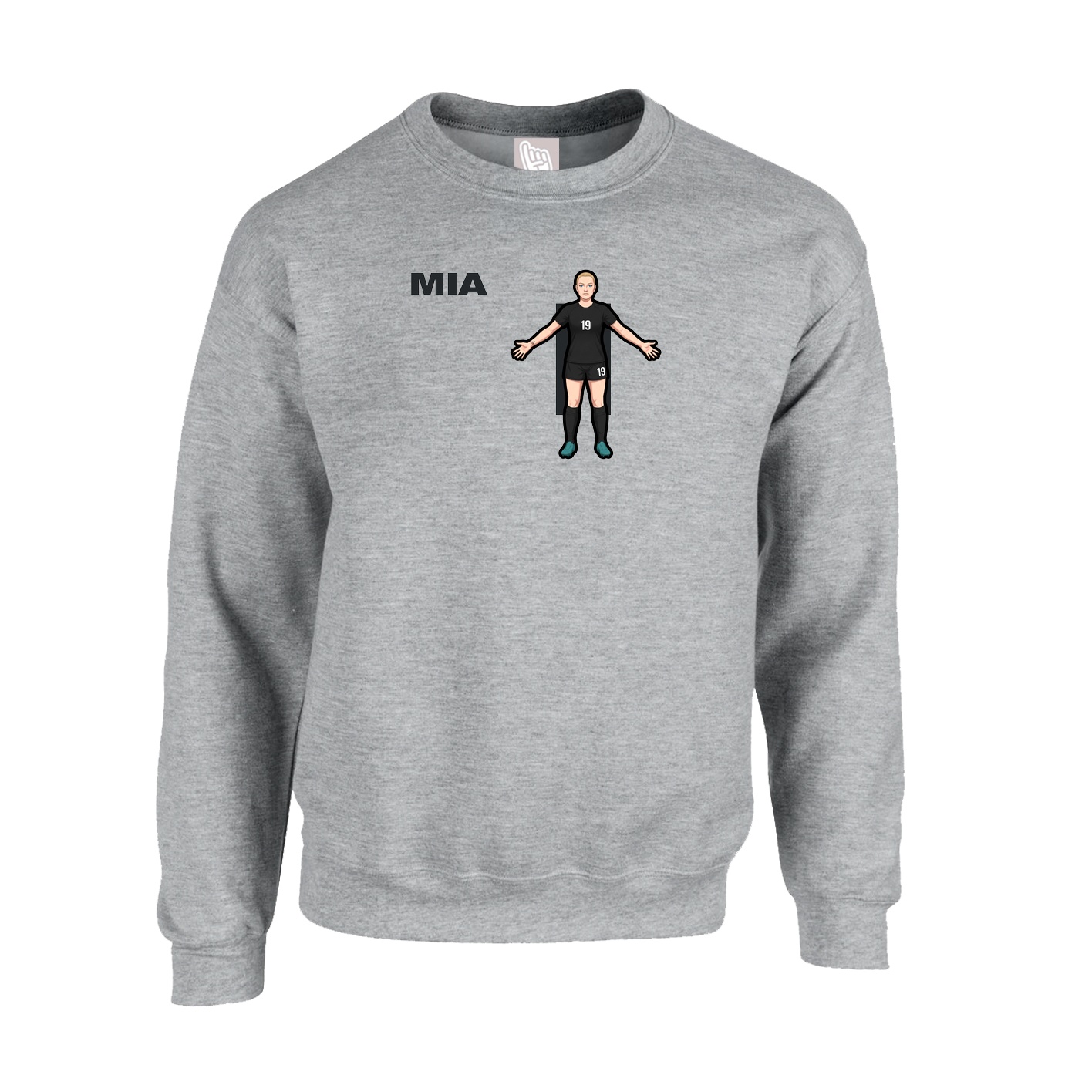 Fleece Crew — Player Name in Grey